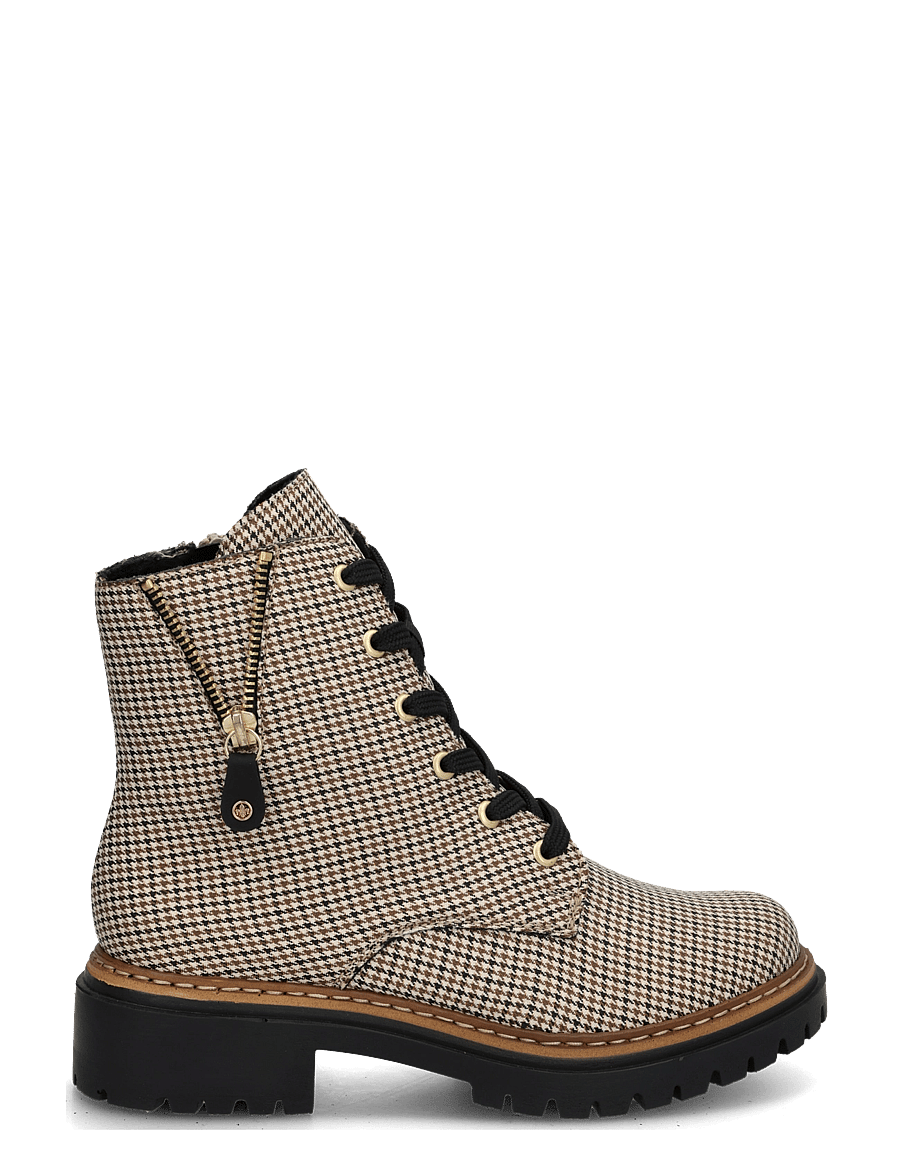 Rieker - 72617-60 - geschnürte stiefel - beige - 1