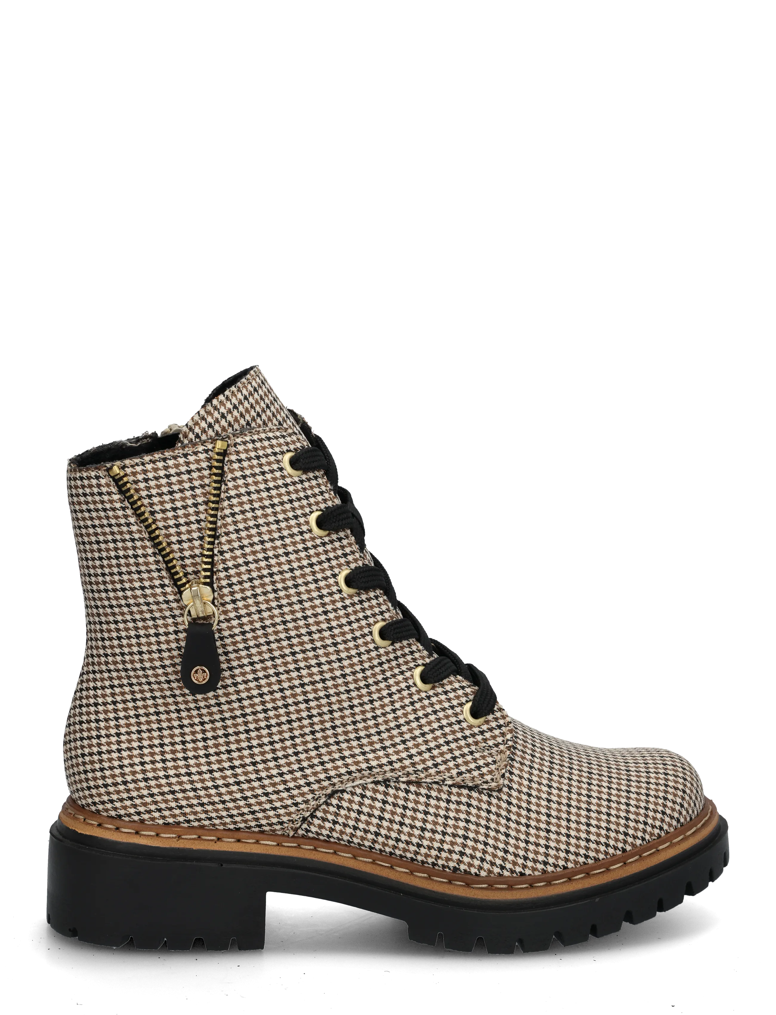 Rieker - Rieker Ladies mid height boots 72617-90 Multi - flat ankle boots - beige - 2