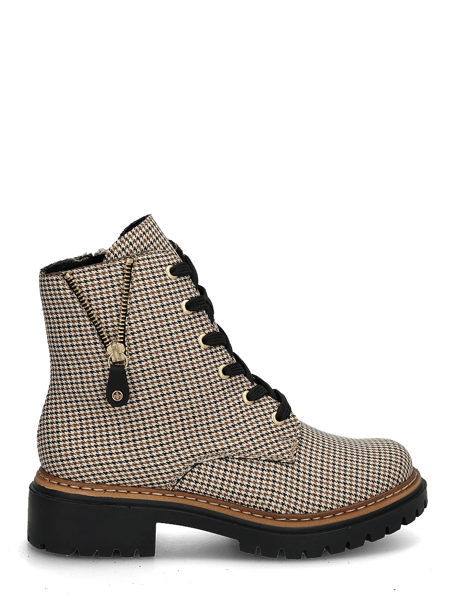 Rieker - Rieker Ladies mid height boots 72617-90 Multi - platta ankelboots - beige - 2