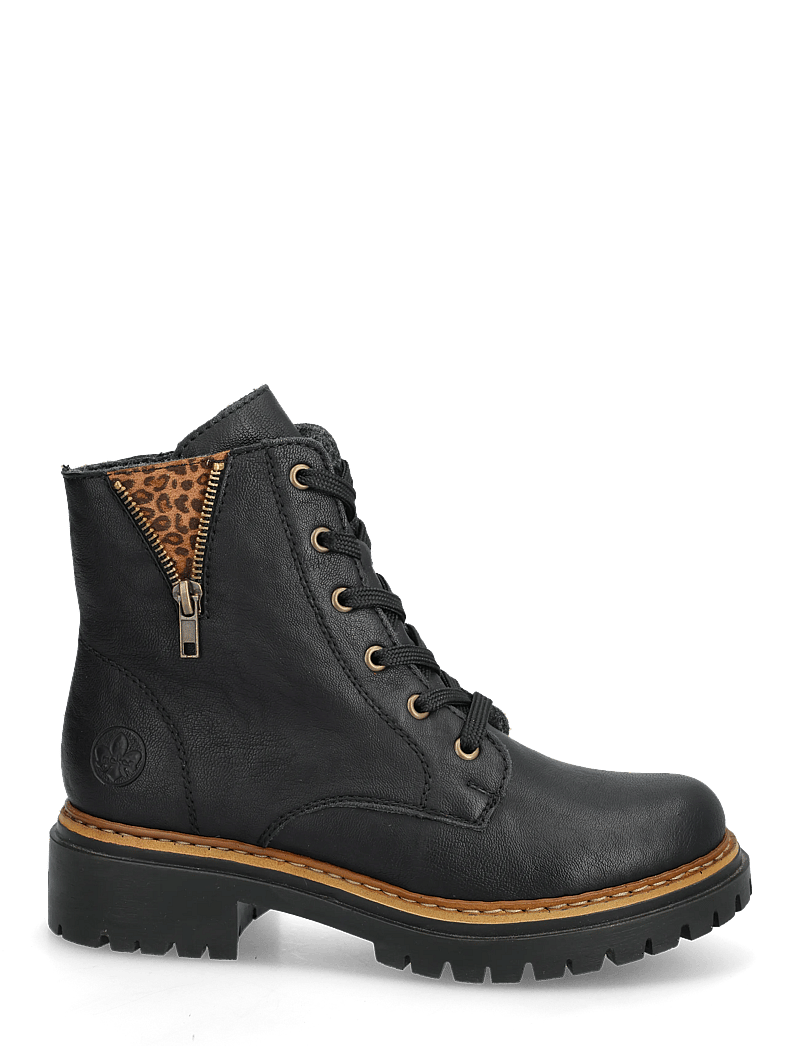Rieker - Rieker Ladies mid height boots 72617-00 Black - geschnürte stiefel - black - 1