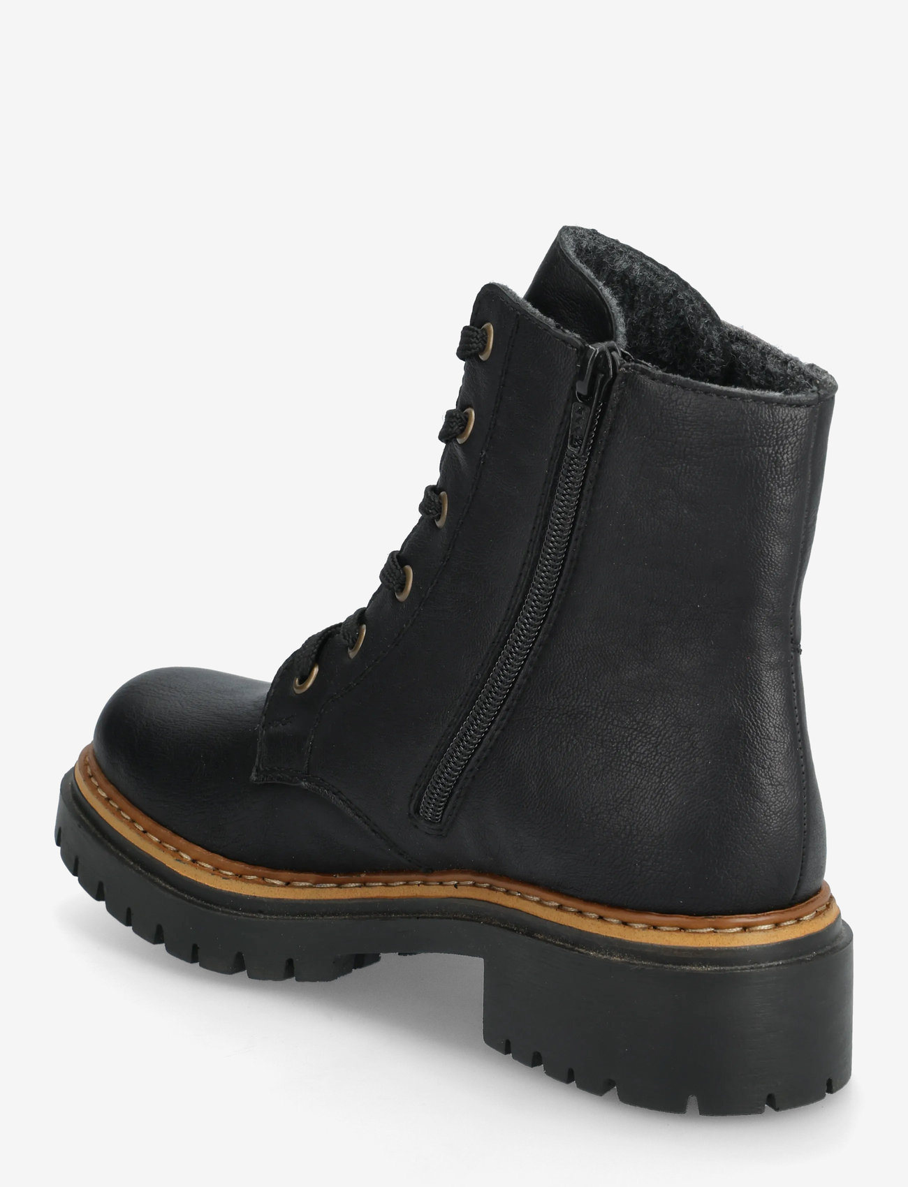 Rieker - Rieker Ladies mid height boots 72617-00 Black - kängor - black - 2