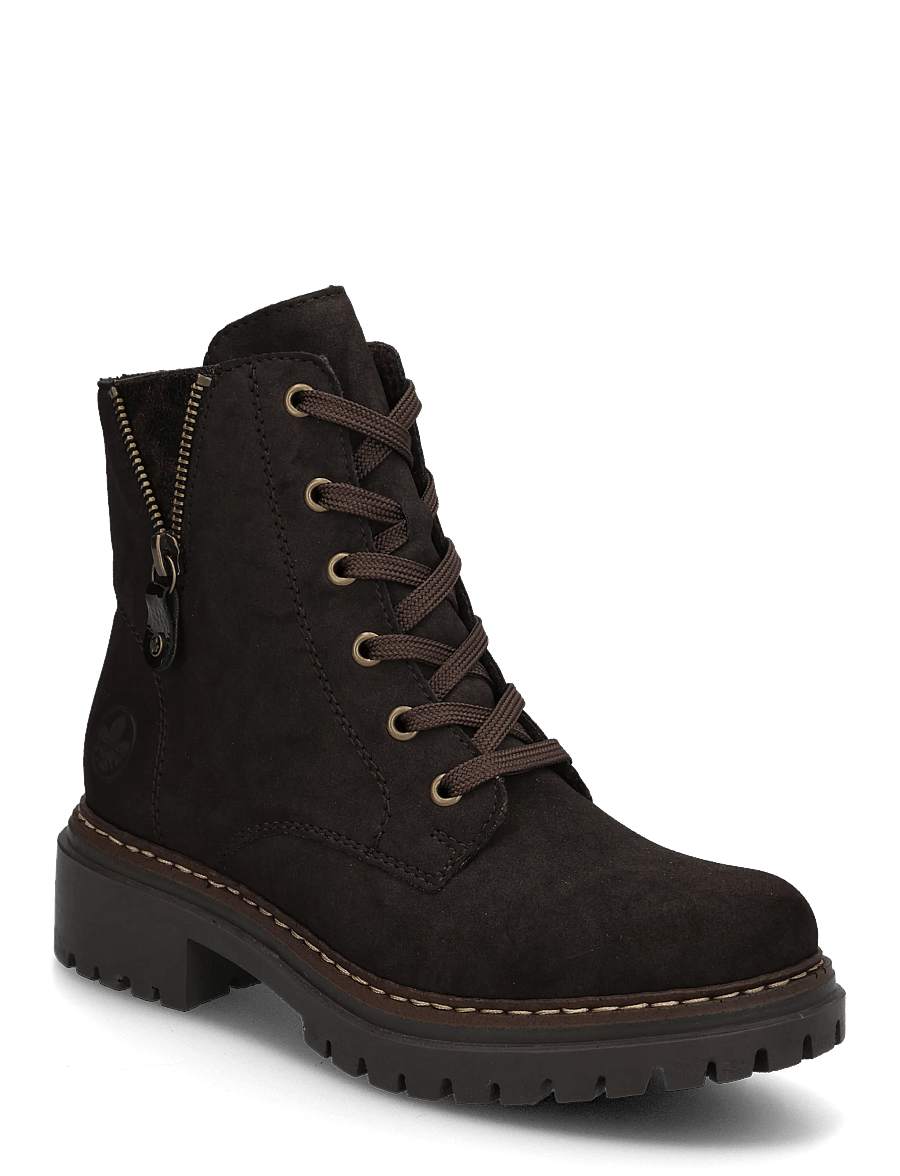 Rieker - Rieker Ladies mid height boots 72617-90 Multi - flache stiefeletten - brown - 0