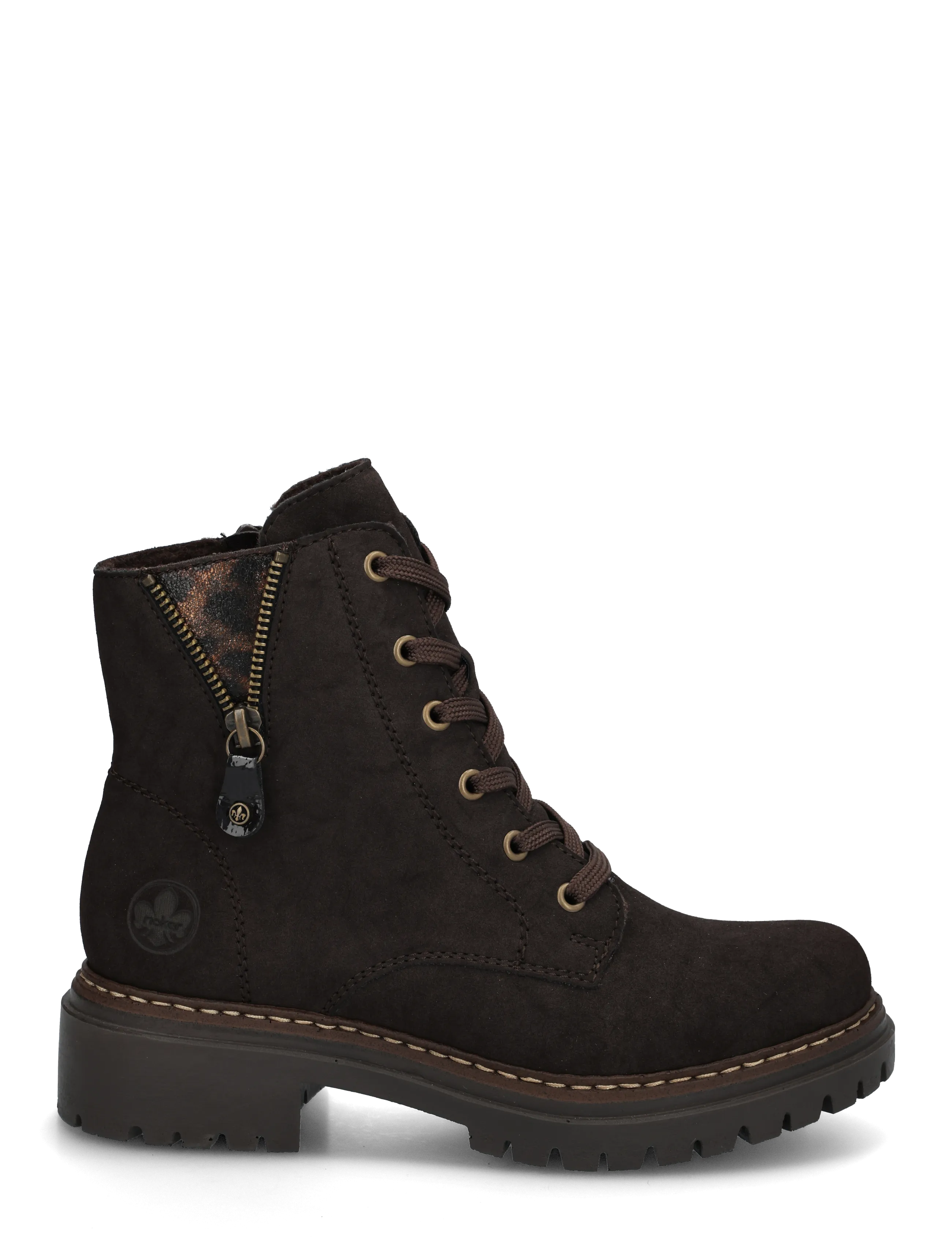 Rieker - Rieker Ladies mid height boots 72617-90 Multi - flache stiefeletten - brown - 2