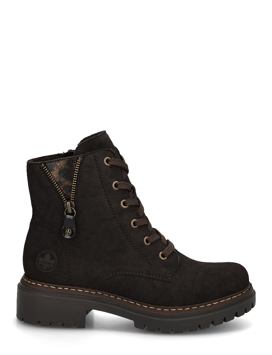 Rieker - Rieker Ladies mid height boots 72617-90 Multi - flache stiefeletten - brown - 2
