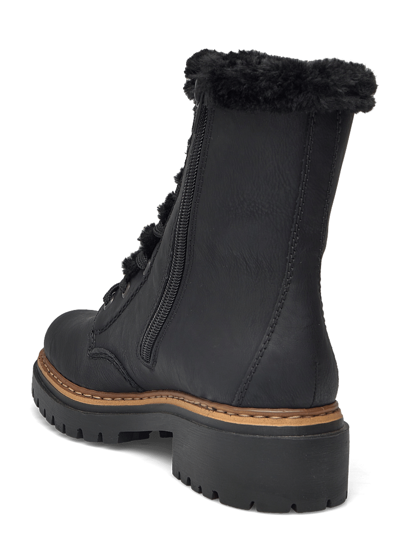 Rieker - 72625-00 - stígvél með hlýju fóðri - black - 2