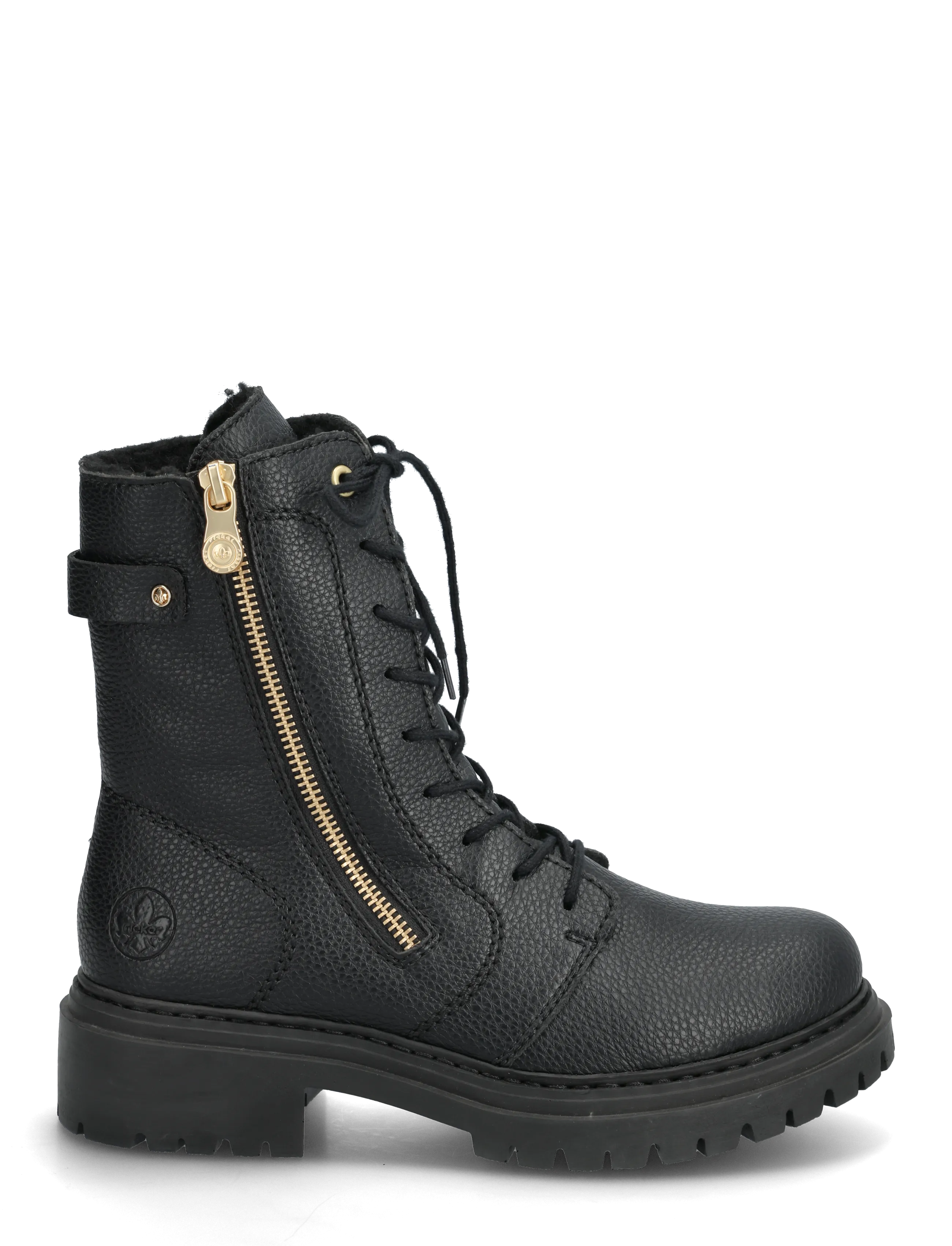 Rieker - Rieker Ladies mid height boots 72640-00 Black - flache stiefeletten - black - 1