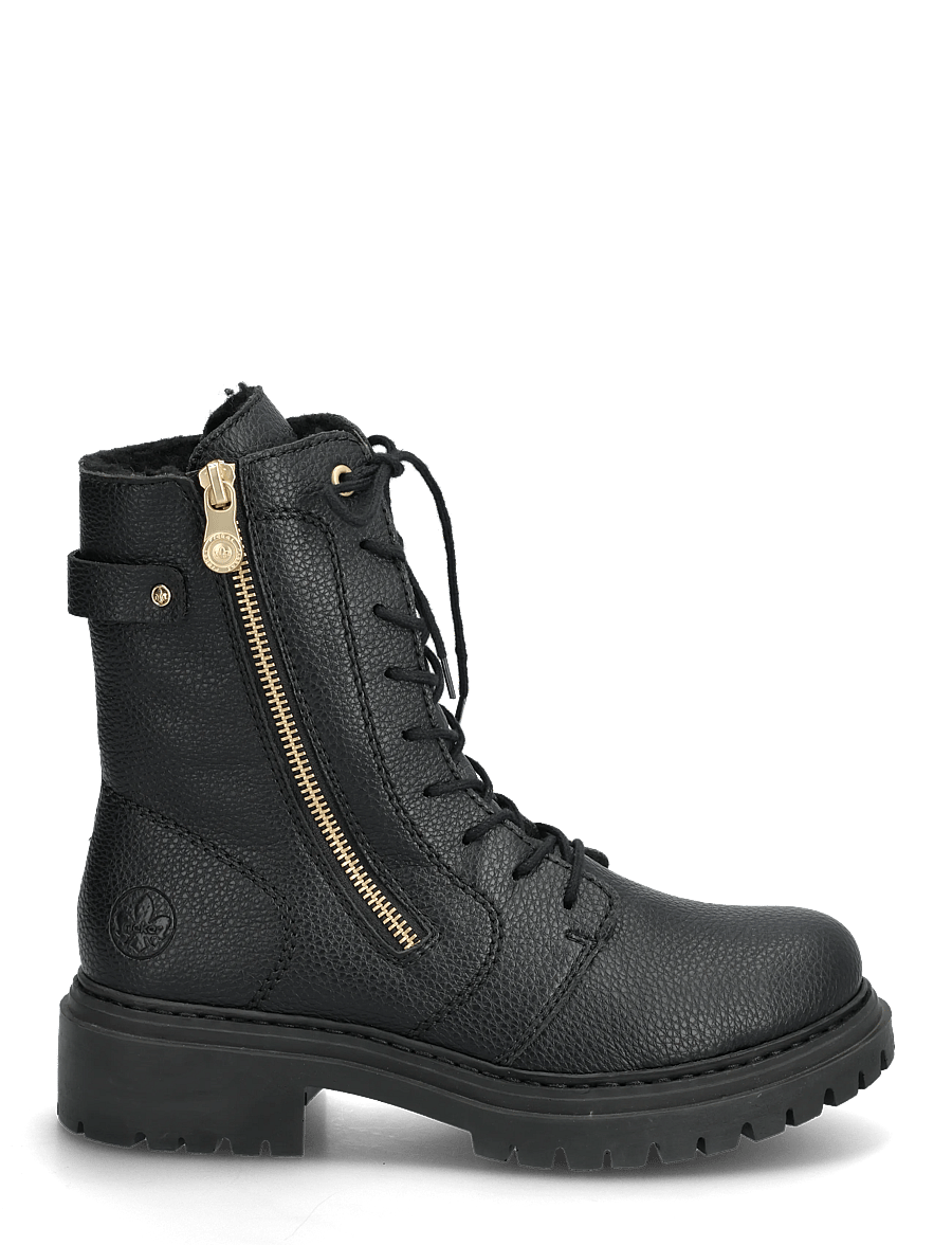 Rieker - Rieker Ladies mid height boots 72640-00 Black - madalad poolsaapad - black - 1