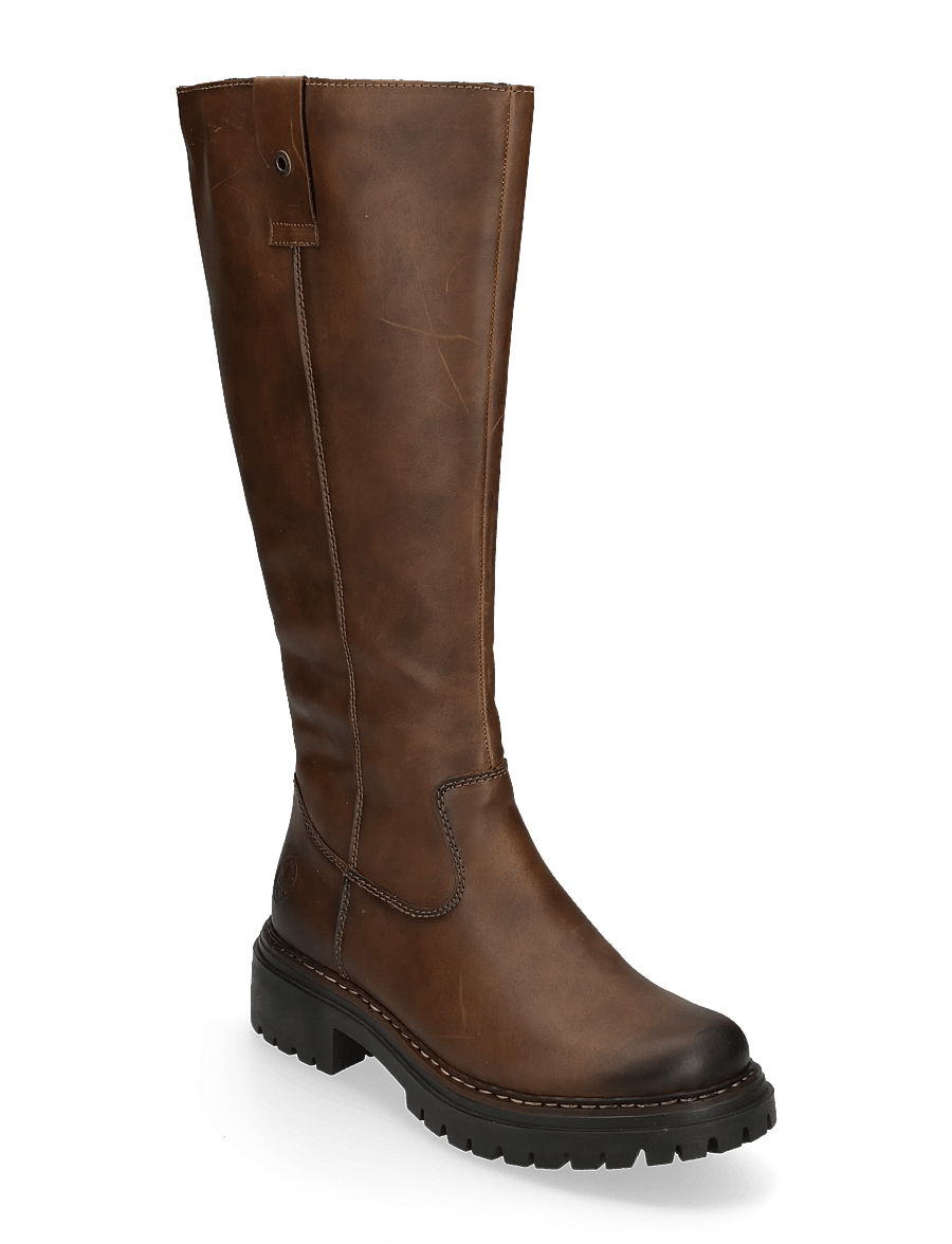 Rieker - Rieker Ladies' boots 72656-00 Black - knähöga stövlar - brown - 0