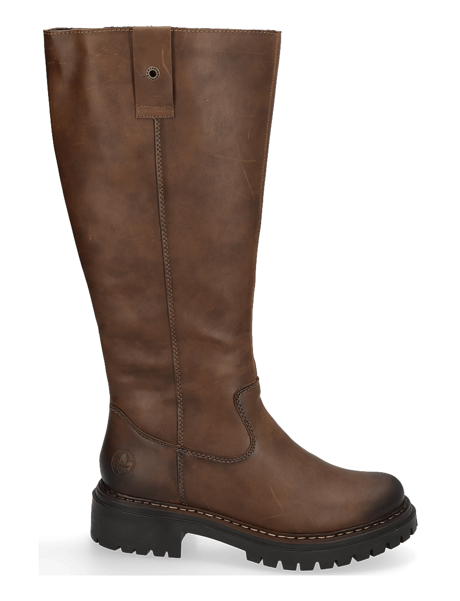 Rieker - Rieker Ladies' boots 72656-00 Black - knähöga stövlar - brown - 2