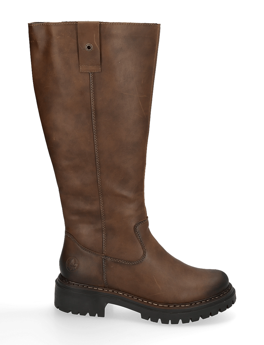 Rieker - Rieker Ladies' boots 72656-00 Black - knähöga stövlar - brown - 2