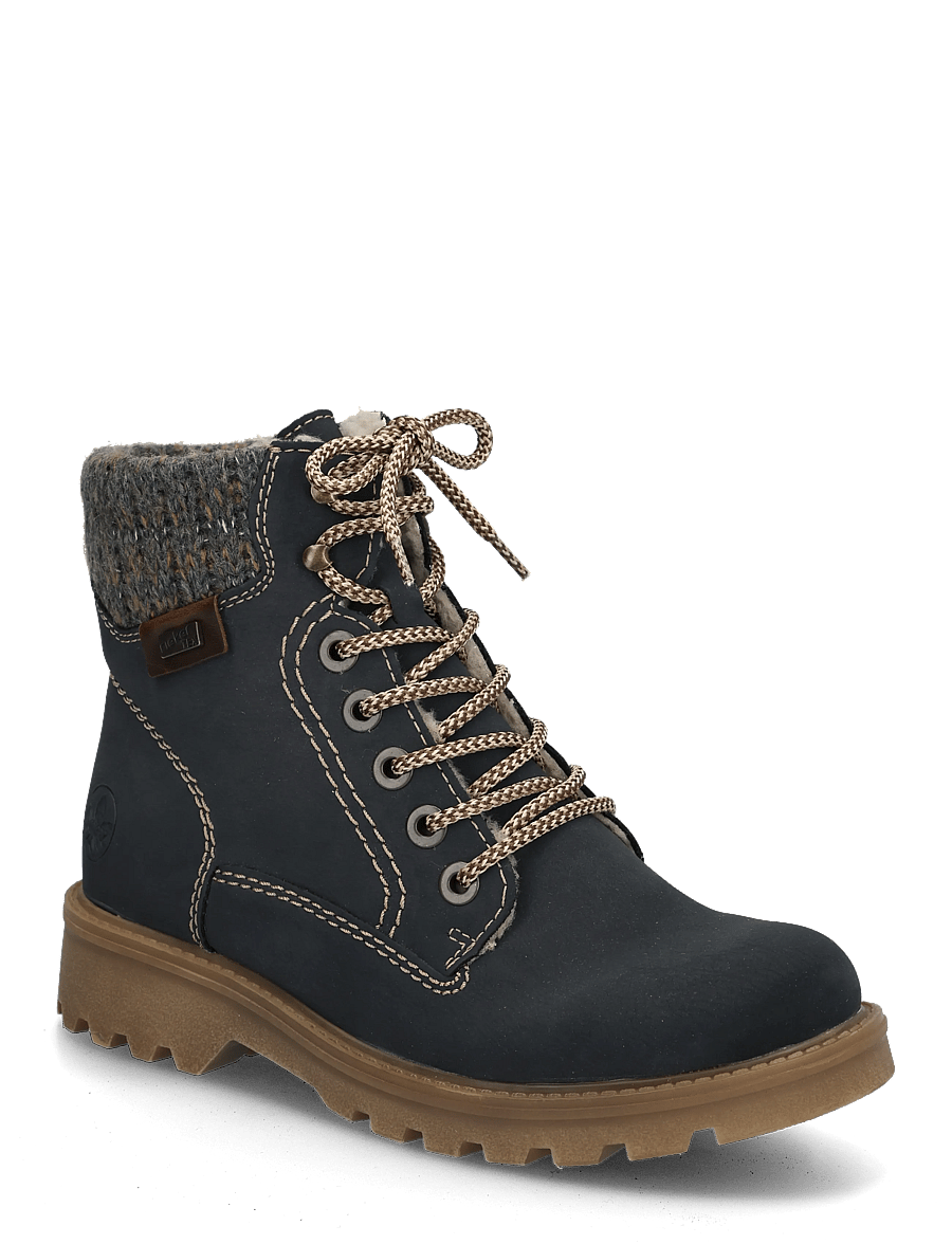 Rieker - 73220-24 - flade ankelstøvler - blue - 0