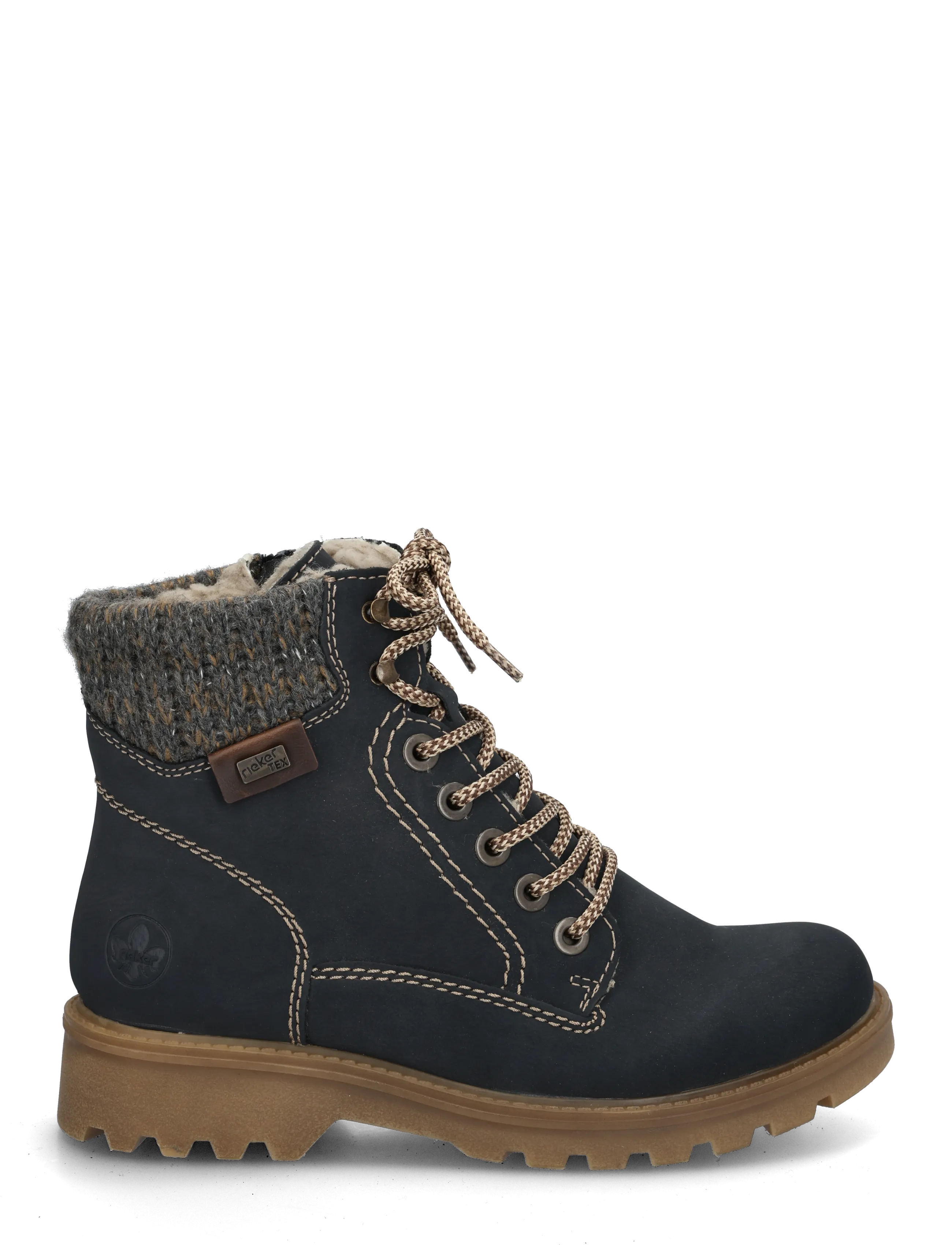 Rieker - 73220-24 - flade ankelstøvler - blue - 2