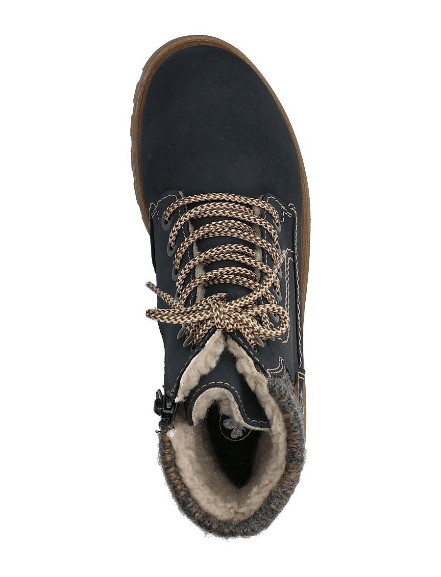 Rieker - 73220-24 - flade ankelstøvler - blue - 3