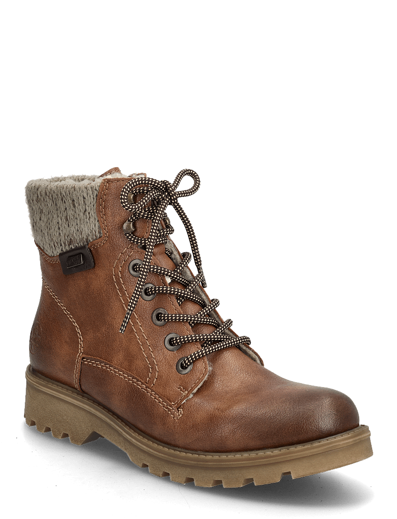 Rieker - Rieker Ladies mid height boots 73220-24 Brown - flache stiefeletten - brown - 0