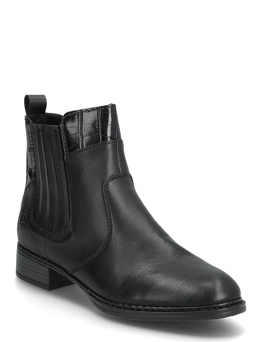 Rieker - Rieker Ladies mid height boots 73466-00 Black - chelsea boots - black - 0
