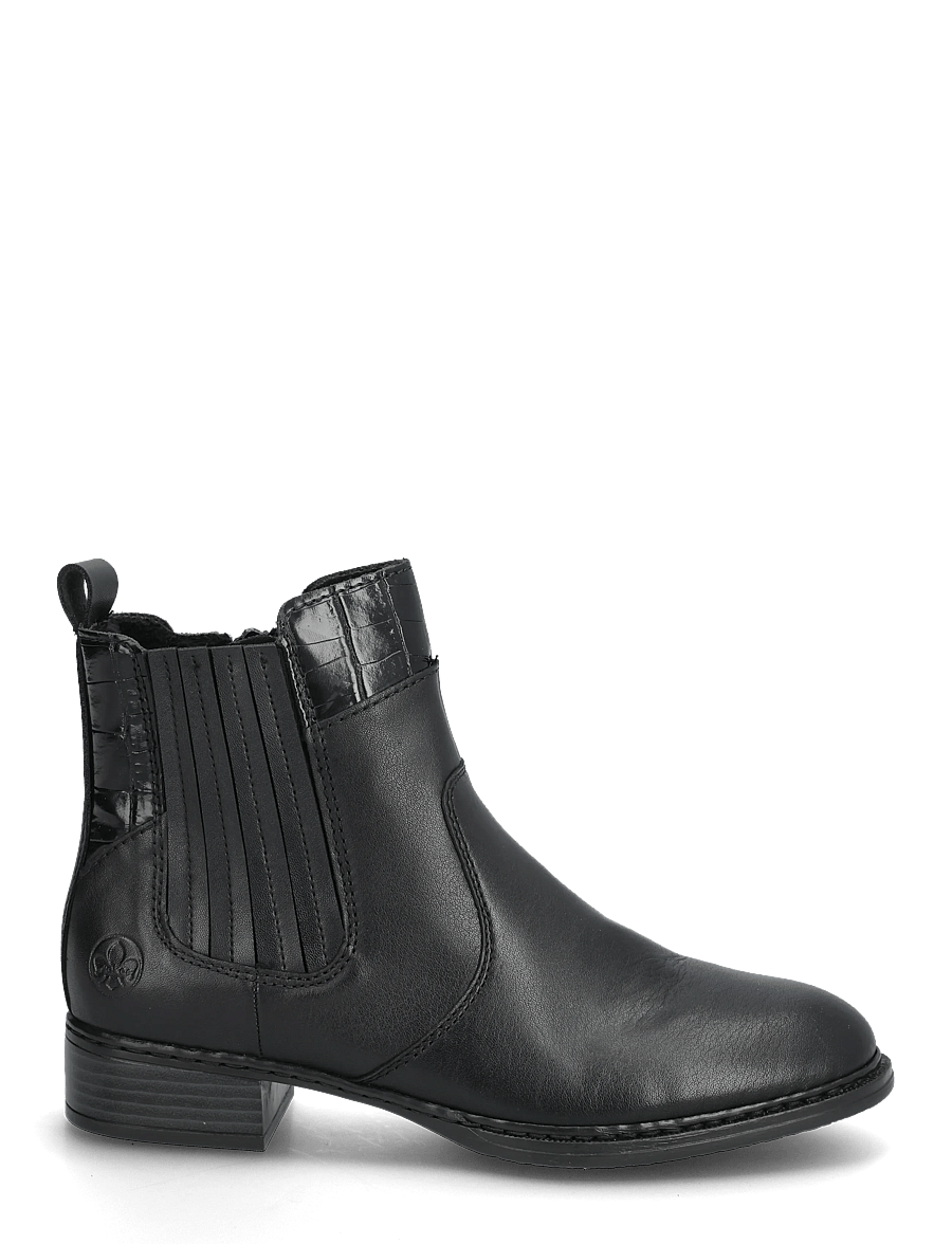 Rieker - Rieker Ladies mid height boots 73466-00 Black - chelsea boots - black - 1