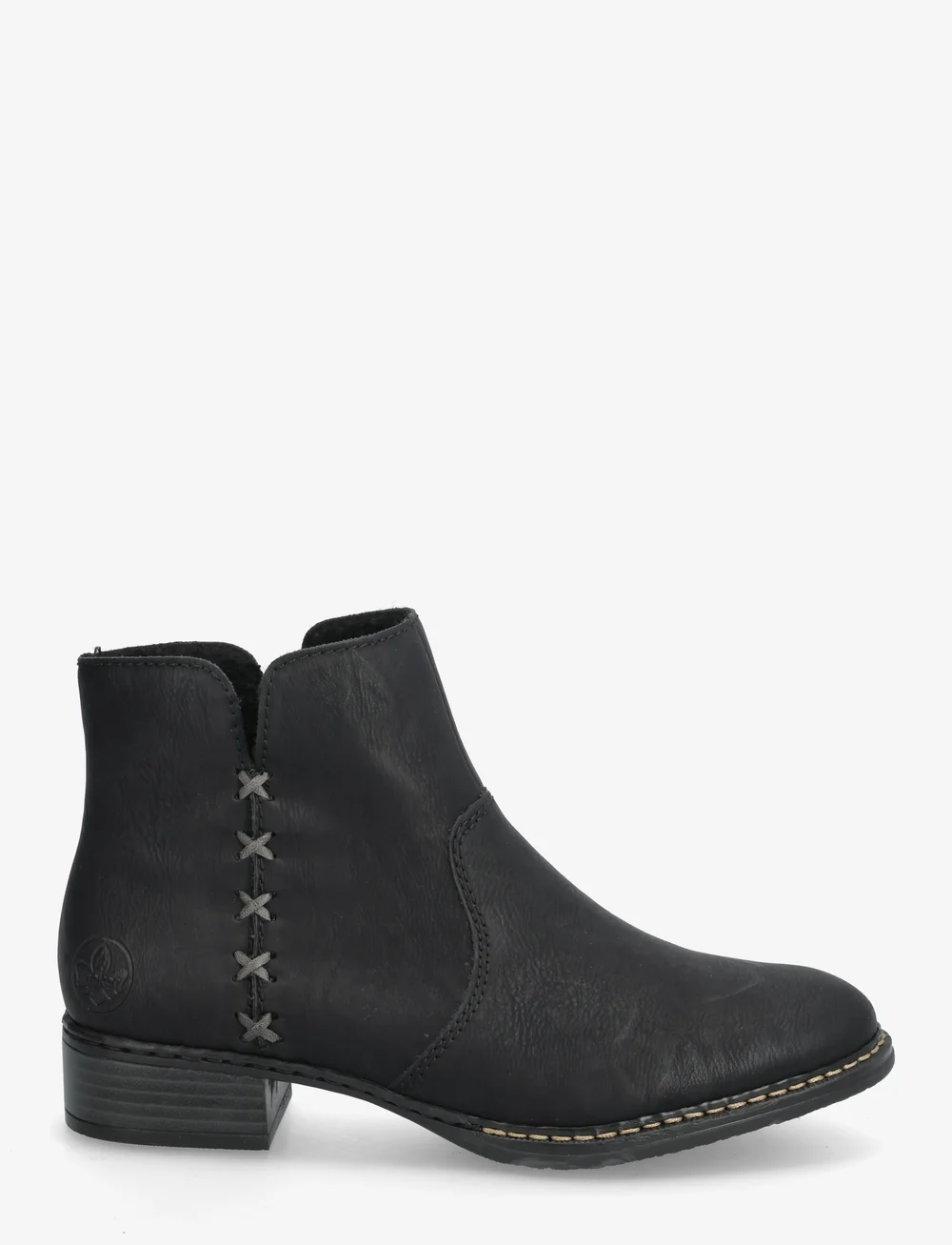 Rieker - 73475 - platta ankelboots - black - 1