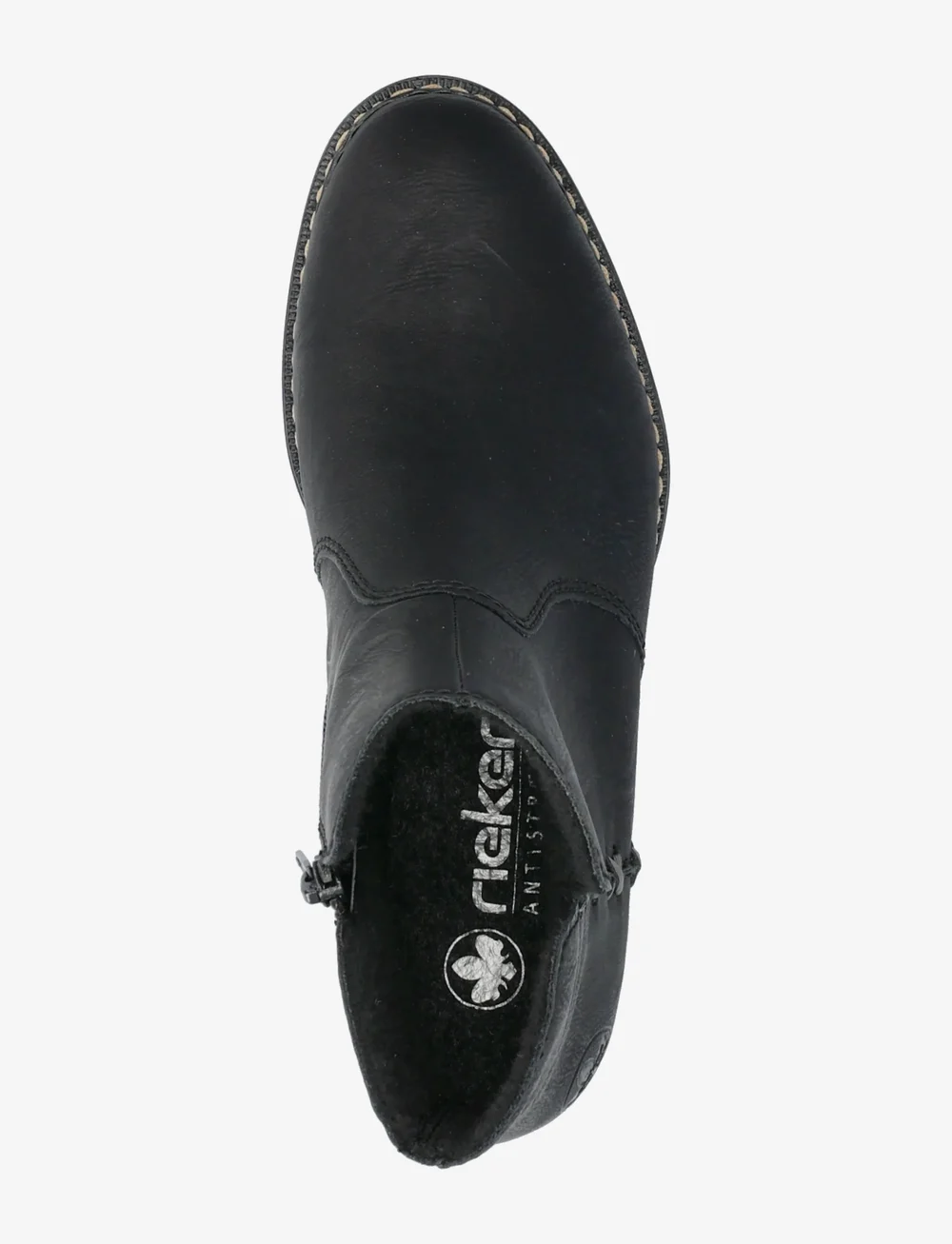 Rieker - 73475 - platta ankelboots - black - 3