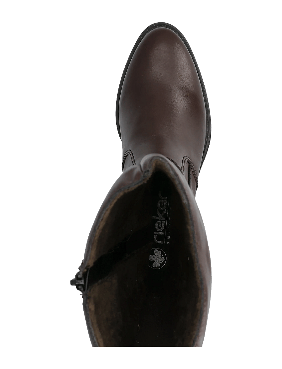 Rieker - 74188-25 - knähöga stövlar - brown - 3