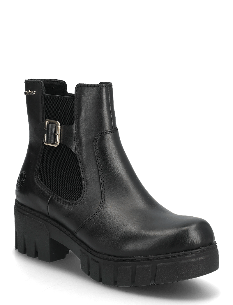 Rieker - Rieker Ladies mid height boots 74560-00 Black - stiefeletten mit absatz - black - 0