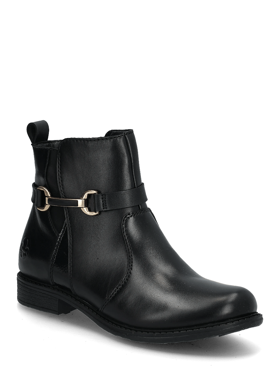 Rieker - Rieker Ladies mid height boots 74856-22 Brown - flade ankelstøvler - black - 0