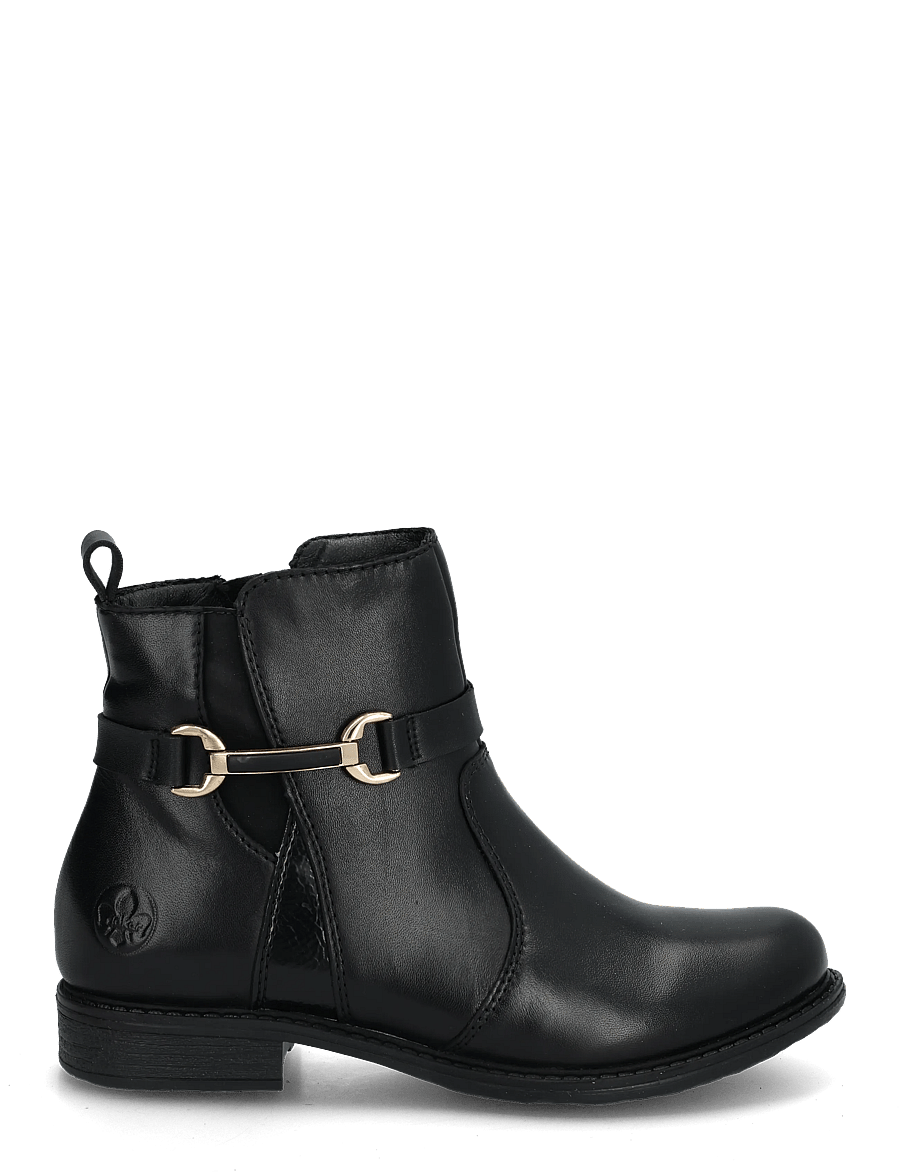 Rieker - Rieker Ladies mid height boots 74856-22 Brown - flade ankelstøvler - black - 2