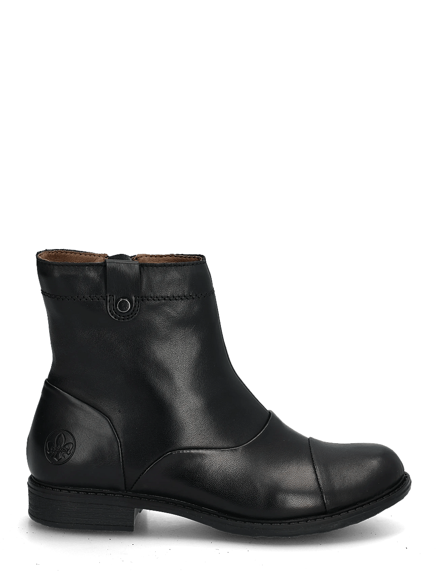 Rieker - 74858-25 - flade ankelstøvler - black - 2