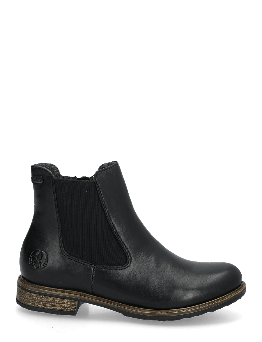 Rieker - 74870-00 - flade ankelstøvler - black - 2