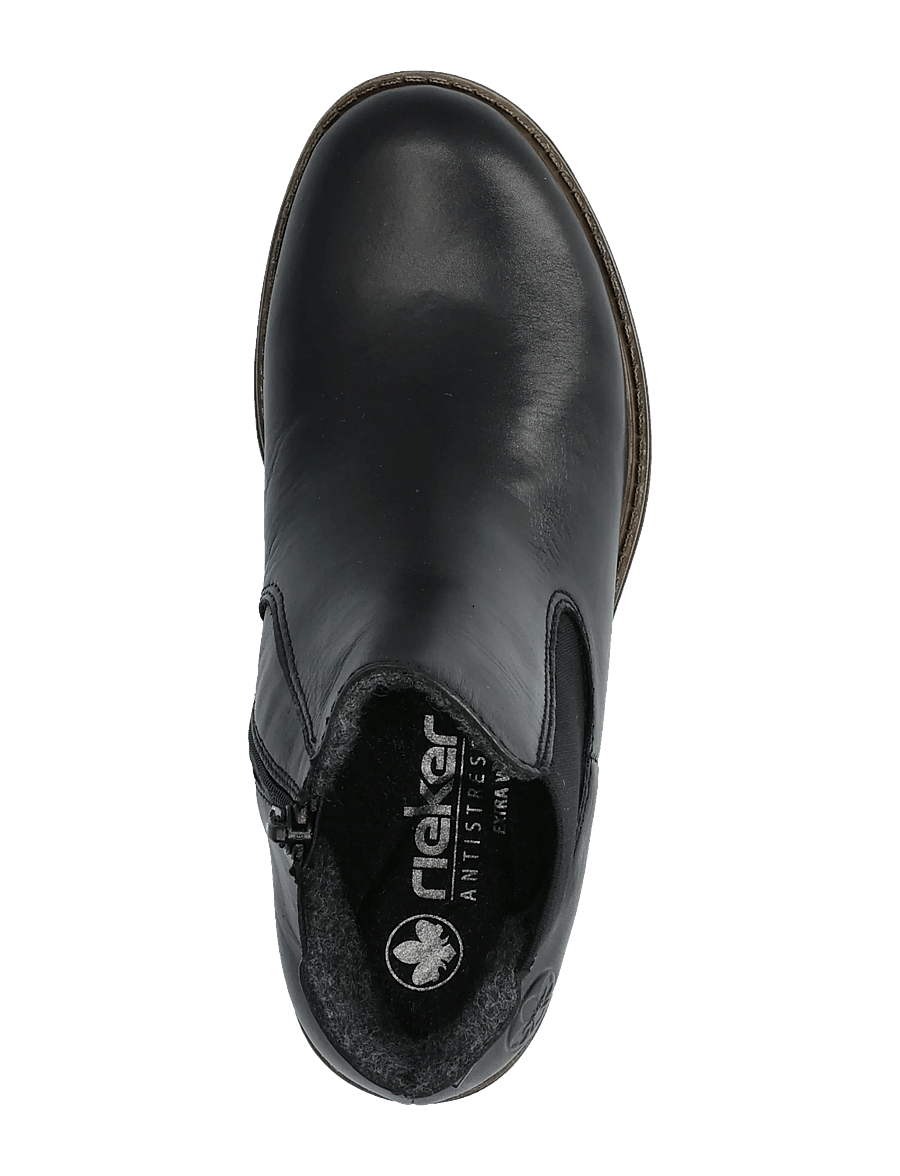 Rieker - 74870-00 - flade ankelstøvler - black - 3