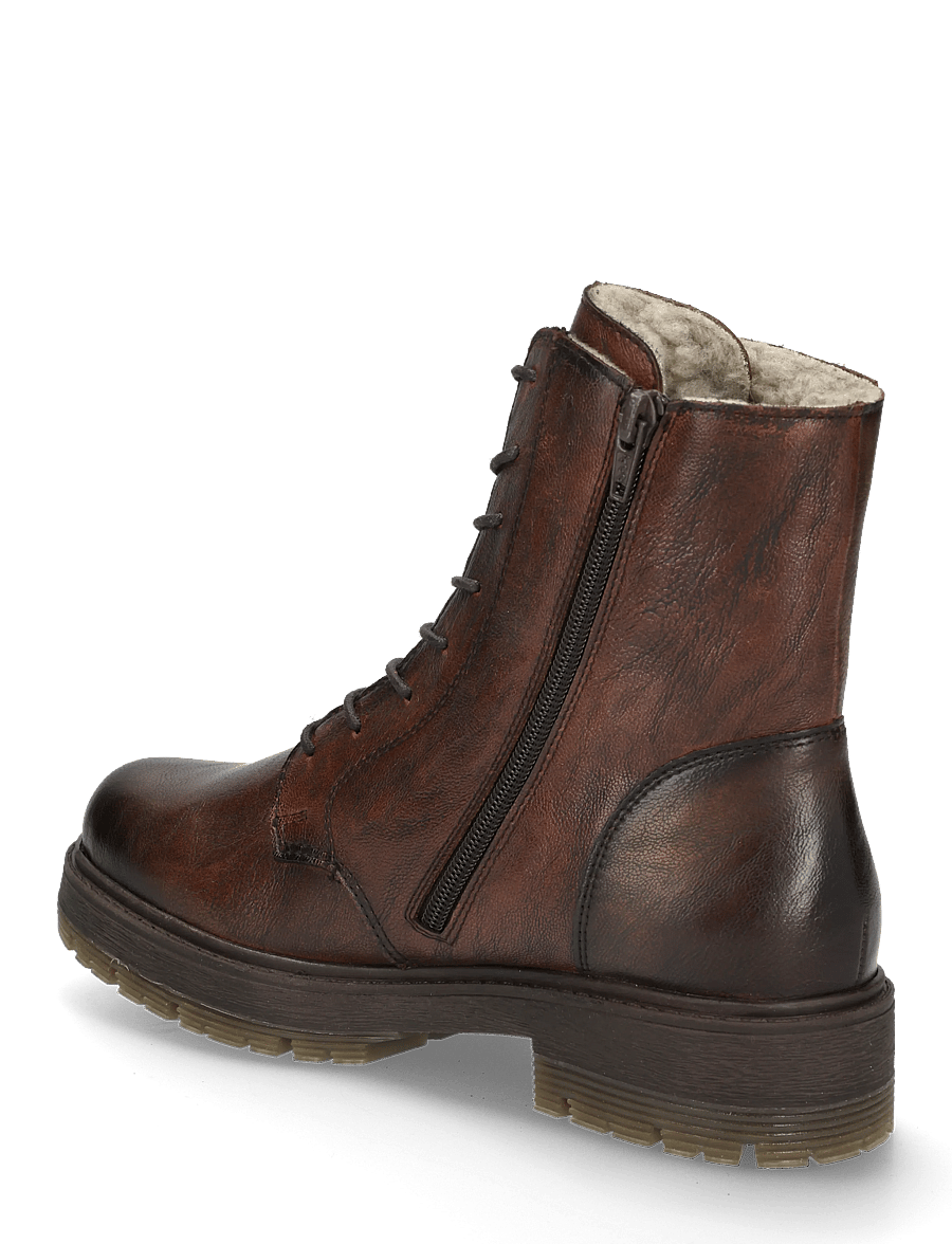 Rieker - Rieker Ladies mid height boots 75800-25 Brown - snørestøvler - brown - 1