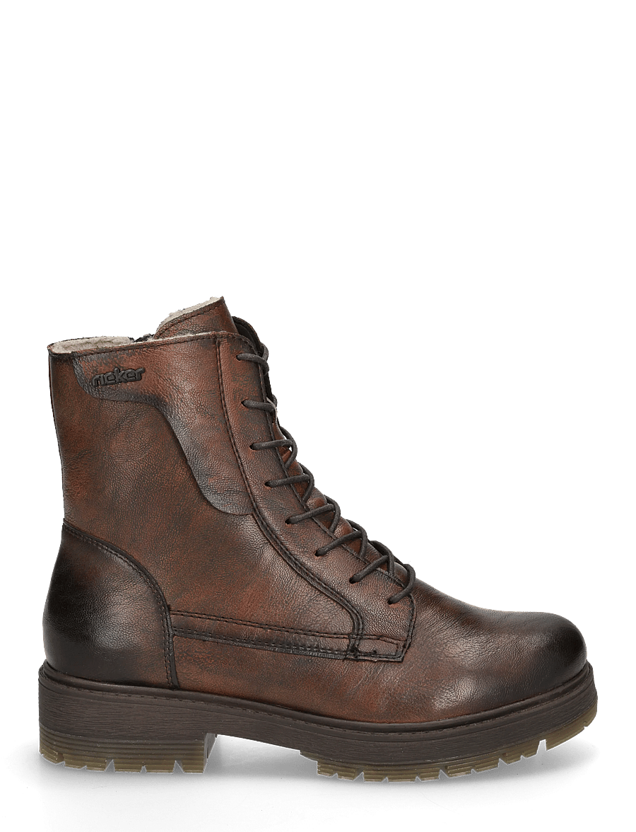 Rieker - Rieker Ladies mid height boots 75800-25 Brown - snørestøvler - brown - 2