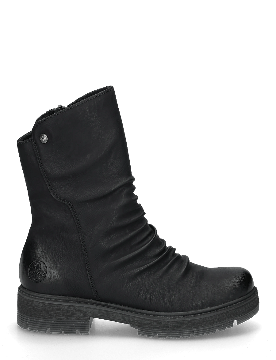 Rieker - 75851-00 - flade ankelstøvler - black - 2