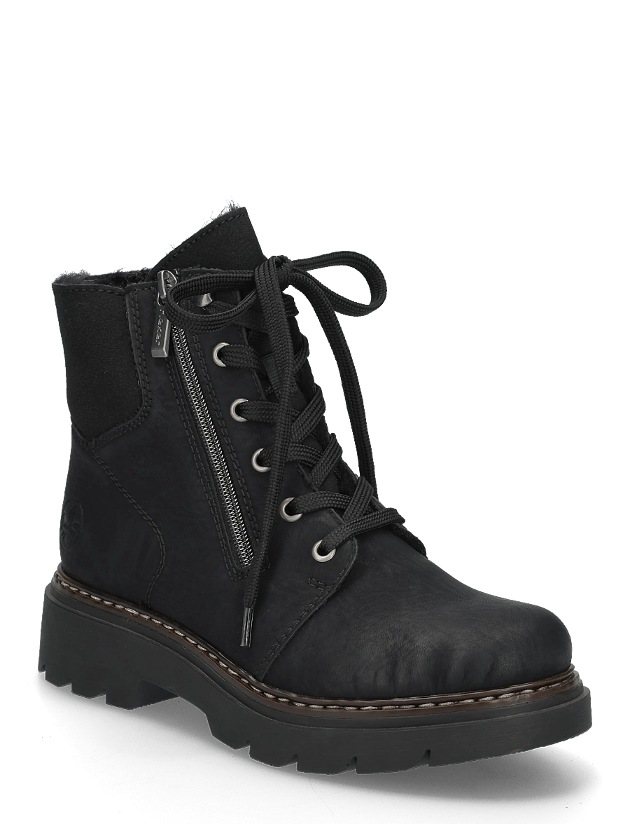 Rieker - 76720-00 - flade ankelstøvler - black - 0