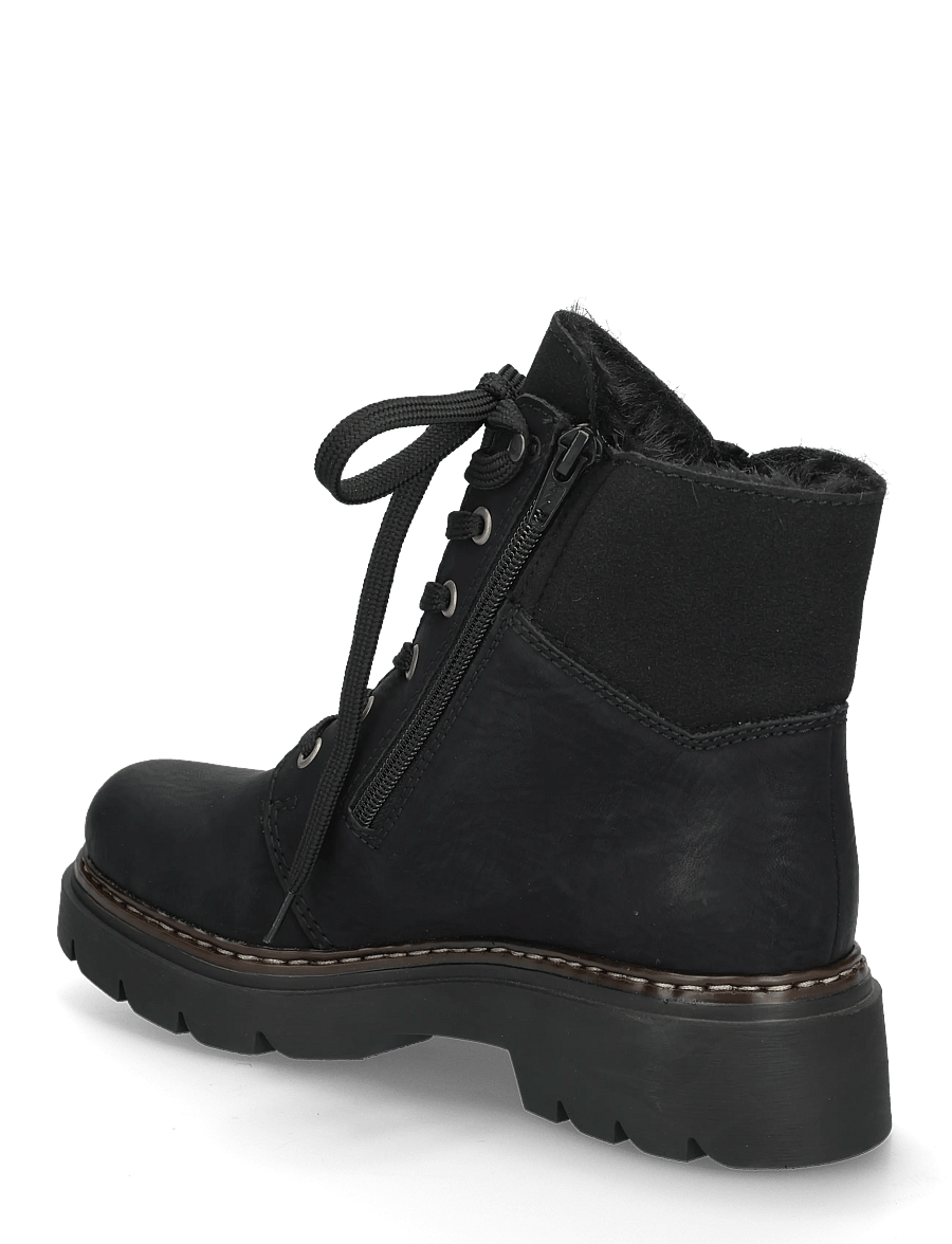 Rieker - 76720-00 - flade ankelstøvler - black - 1