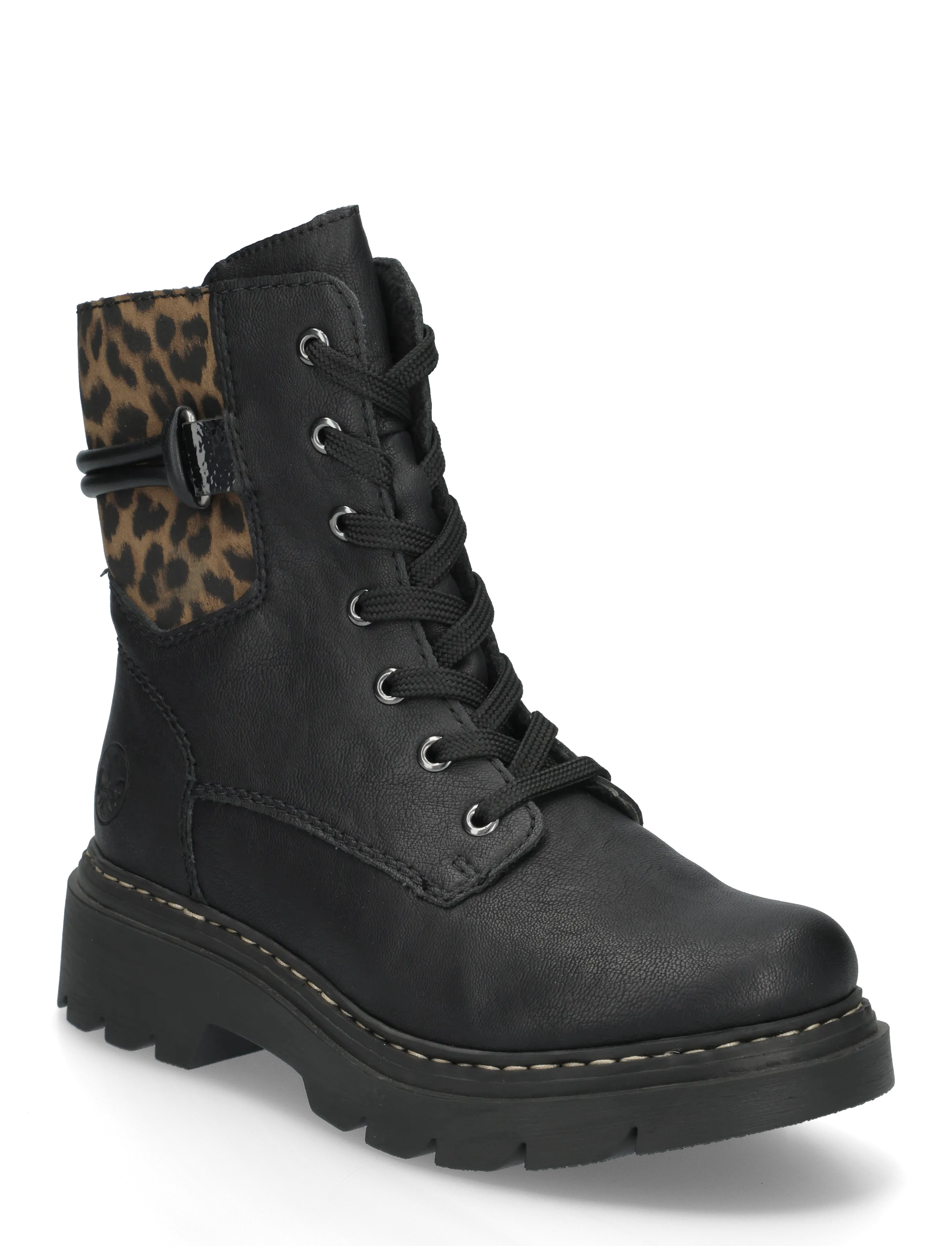 Rieker Rieker Ladies mid height boots 76724-00 Black - Flache Stiefeletten - BLACK / black