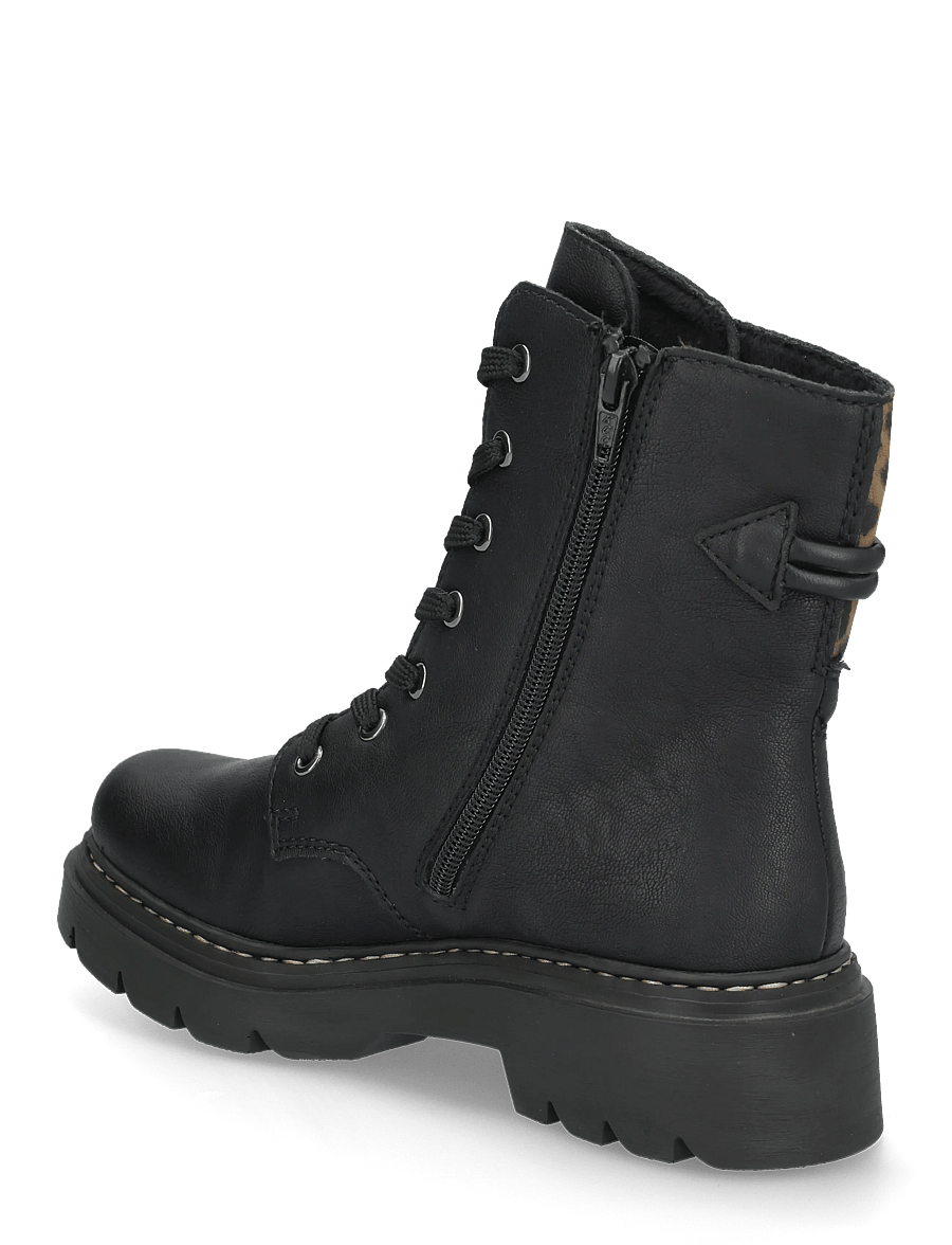 Rieker - 76724-00 - flade ankelstøvler - black - 1