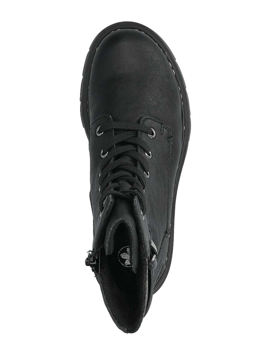 Rieker - 76724-00 - flade ankelstøvler - black - 3