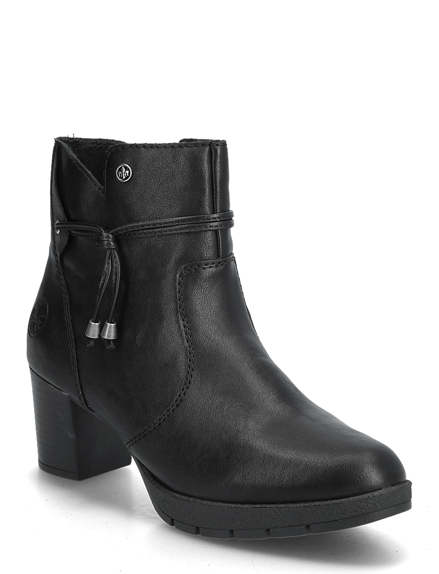 Rieker - Rieker Ladies mid height boots 77667-00 Black - stövletter - black - 0