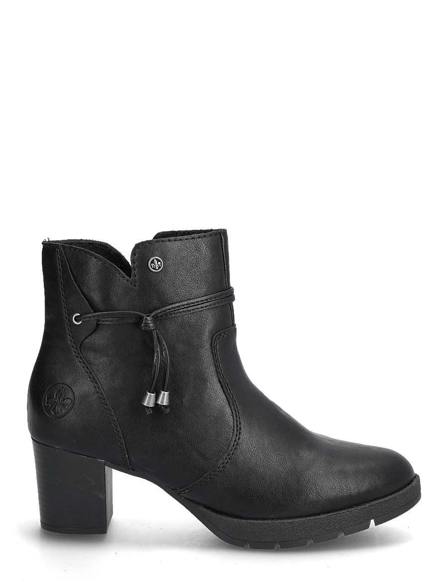 Rieker - Rieker Ladies mid height boots 77667-00 Black - stövletter - black - 1