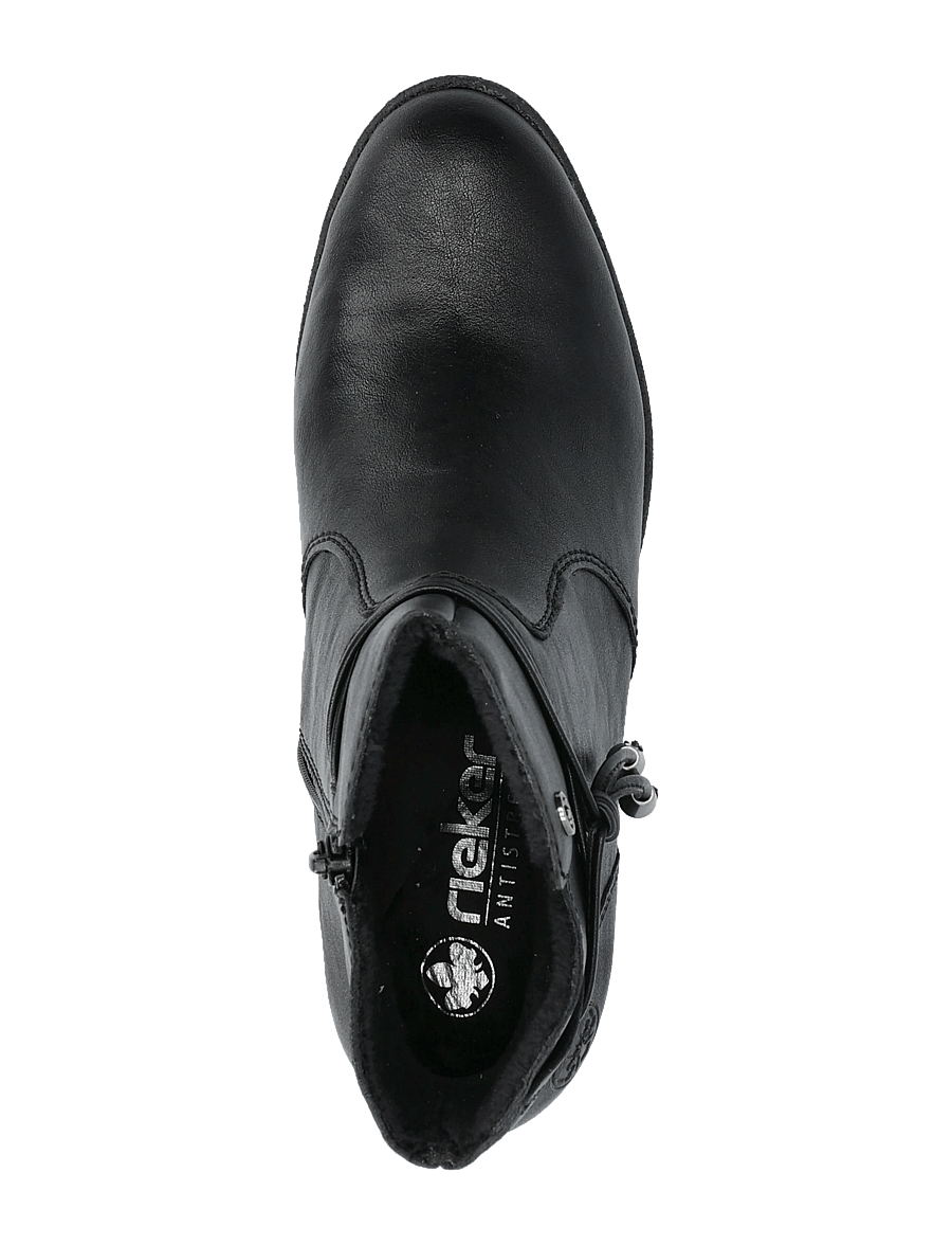 Rieker - Rieker Ladies mid height boots 77667-00 Black - stövletter - black - 3