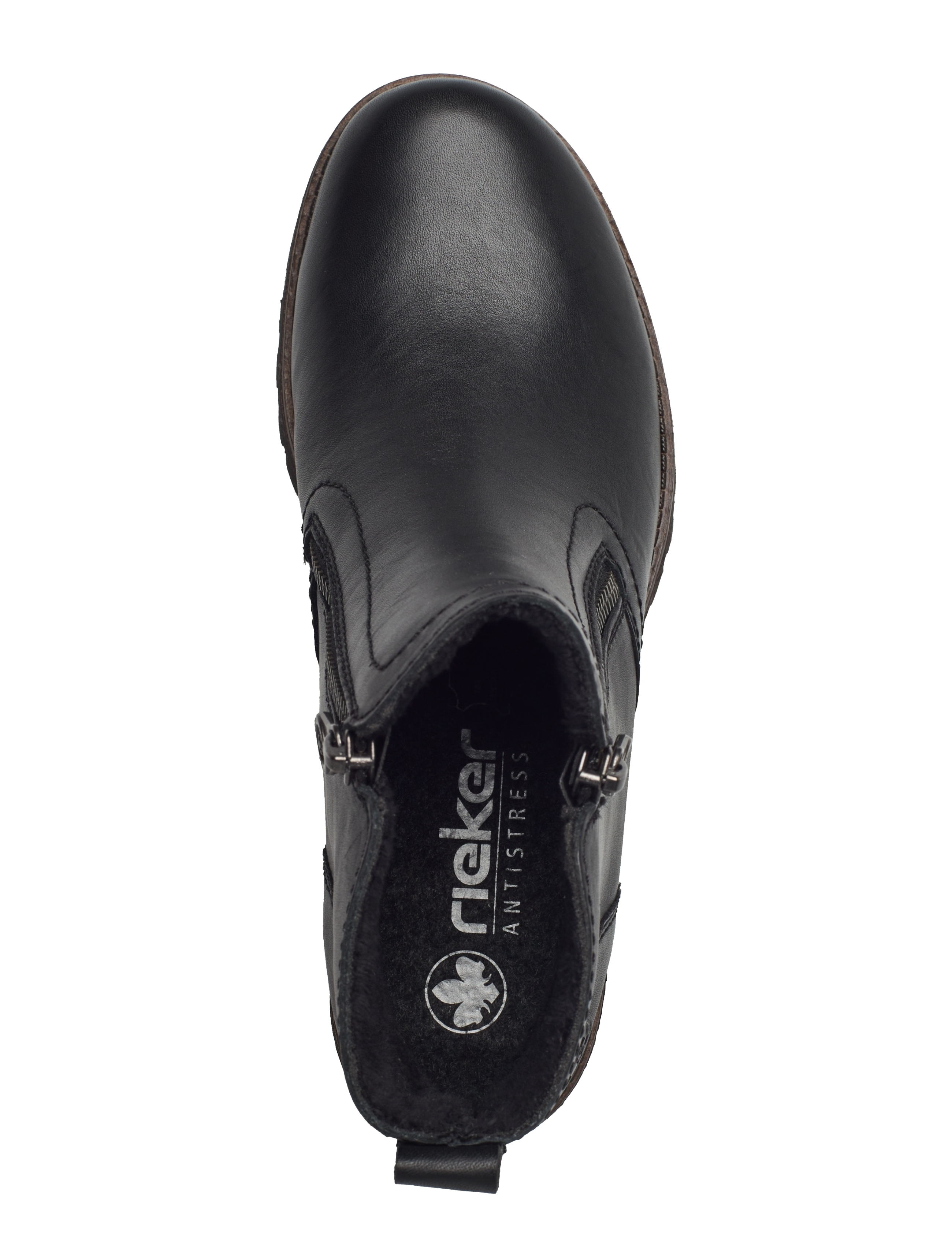 Rieker - 78556 - puszābaki bez papēža - black - 3
