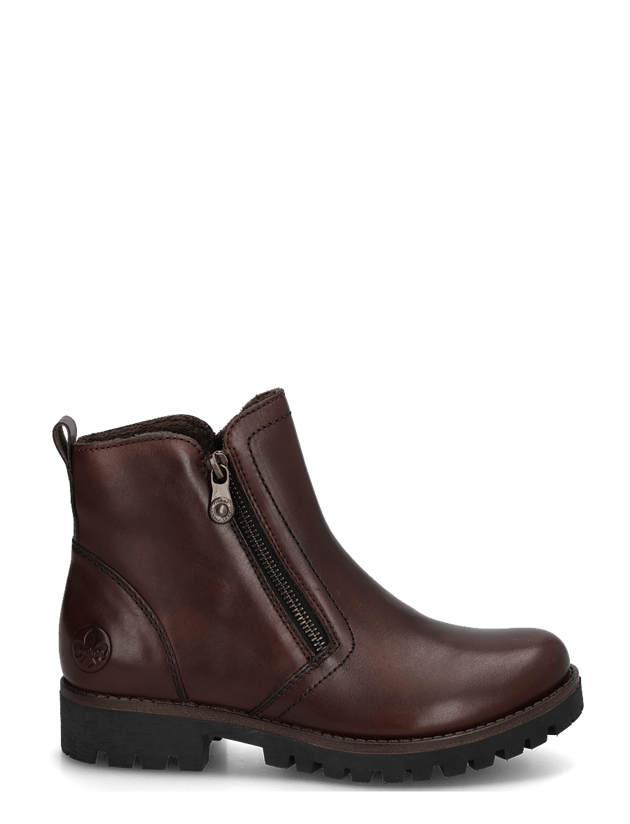 Rieker - 78556-28 - platta ankelboots - brown - 2