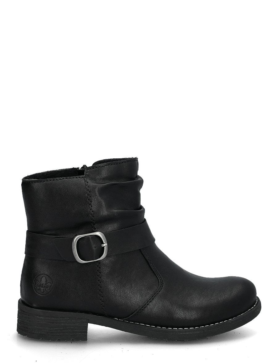 Rieker - 79462-00 - flade ankelstøvler - black - 2