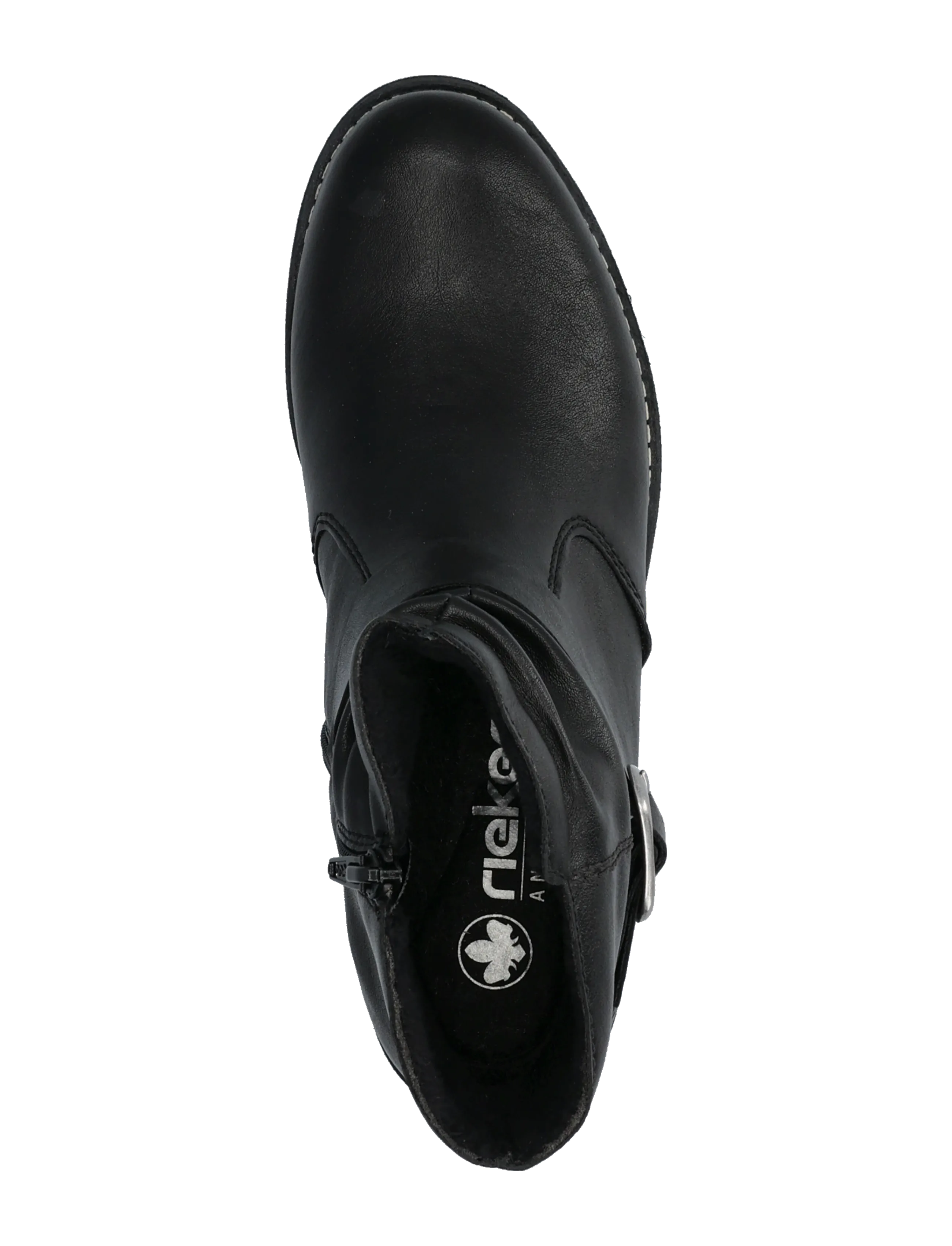 Rieker - 79462-00 - flade ankelstøvler - black - 3