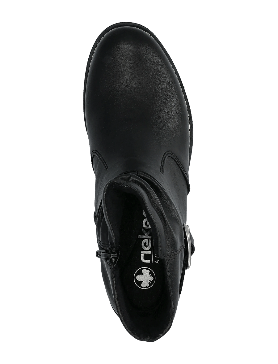 Rieker - 79462-00 - flade ankelstøvler - black - 3