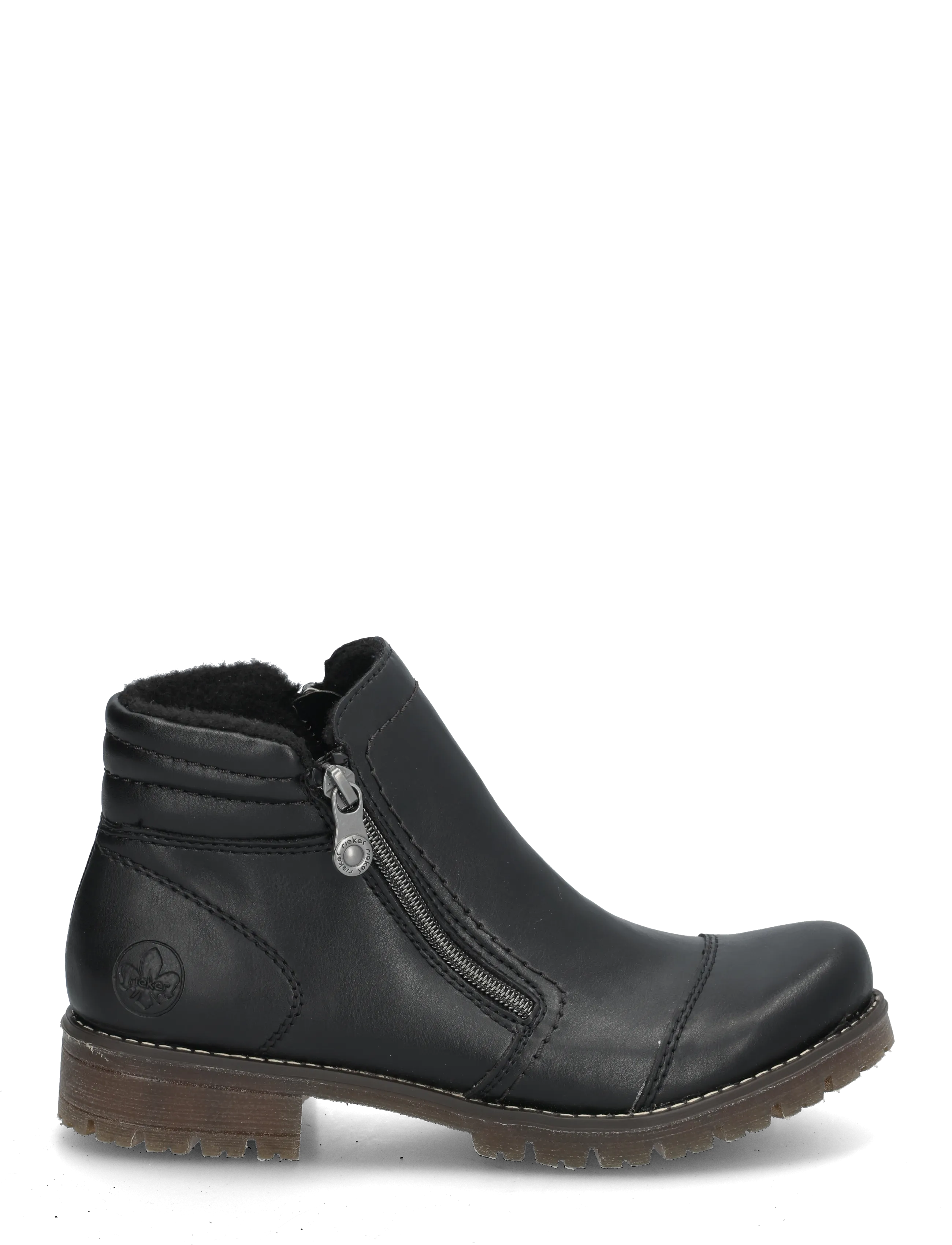 Rieker - 79550-00 - platta ankelboots - black - 2