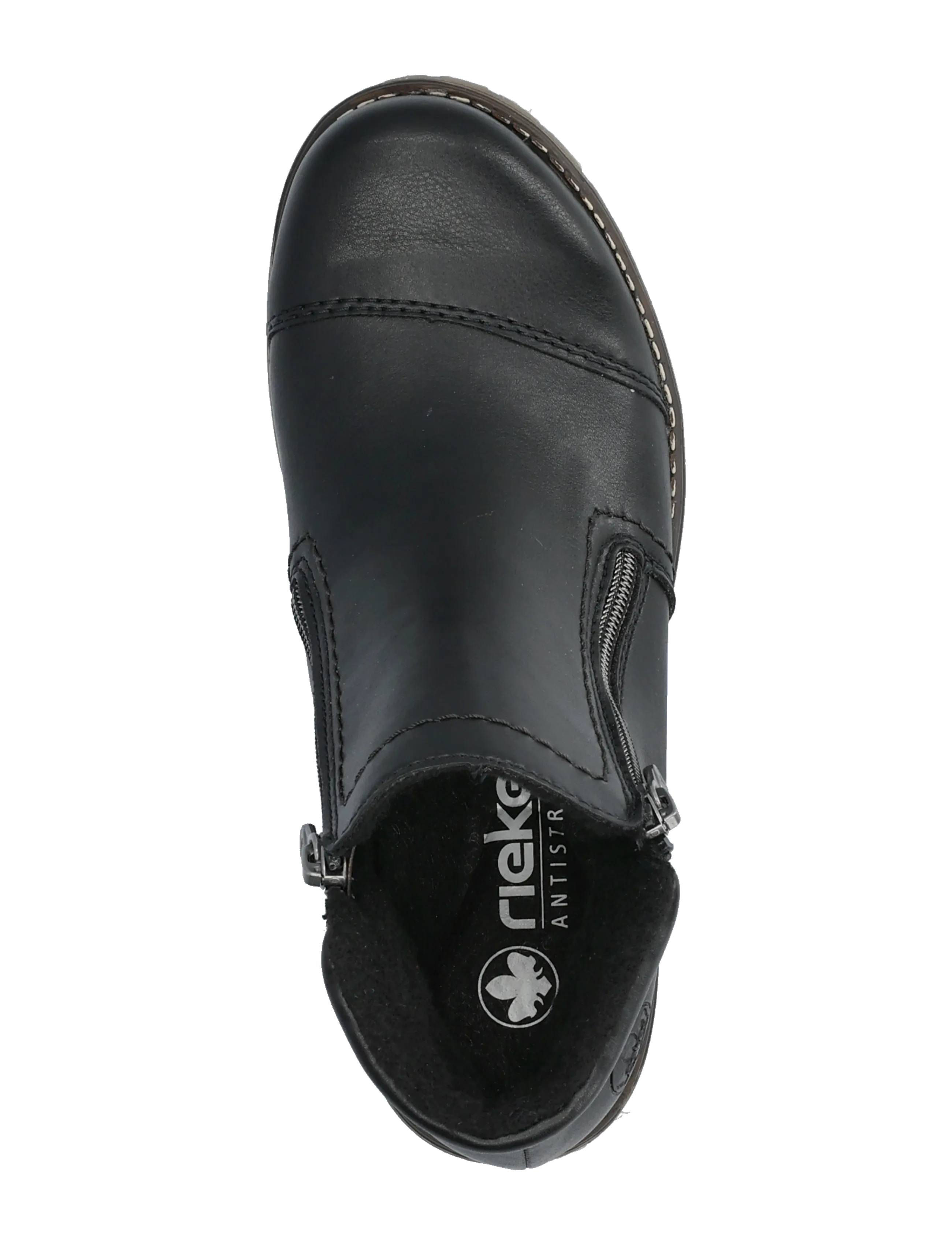 Rieker - 79550-00 - platta ankelboots - black - 3