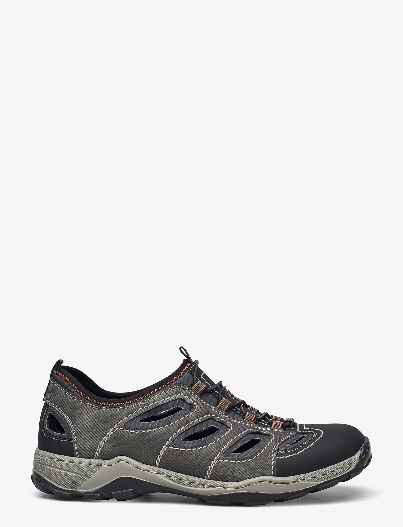 Rieker - 08065-02 - laisvalaikio batai be raištelių - grey combination - 1