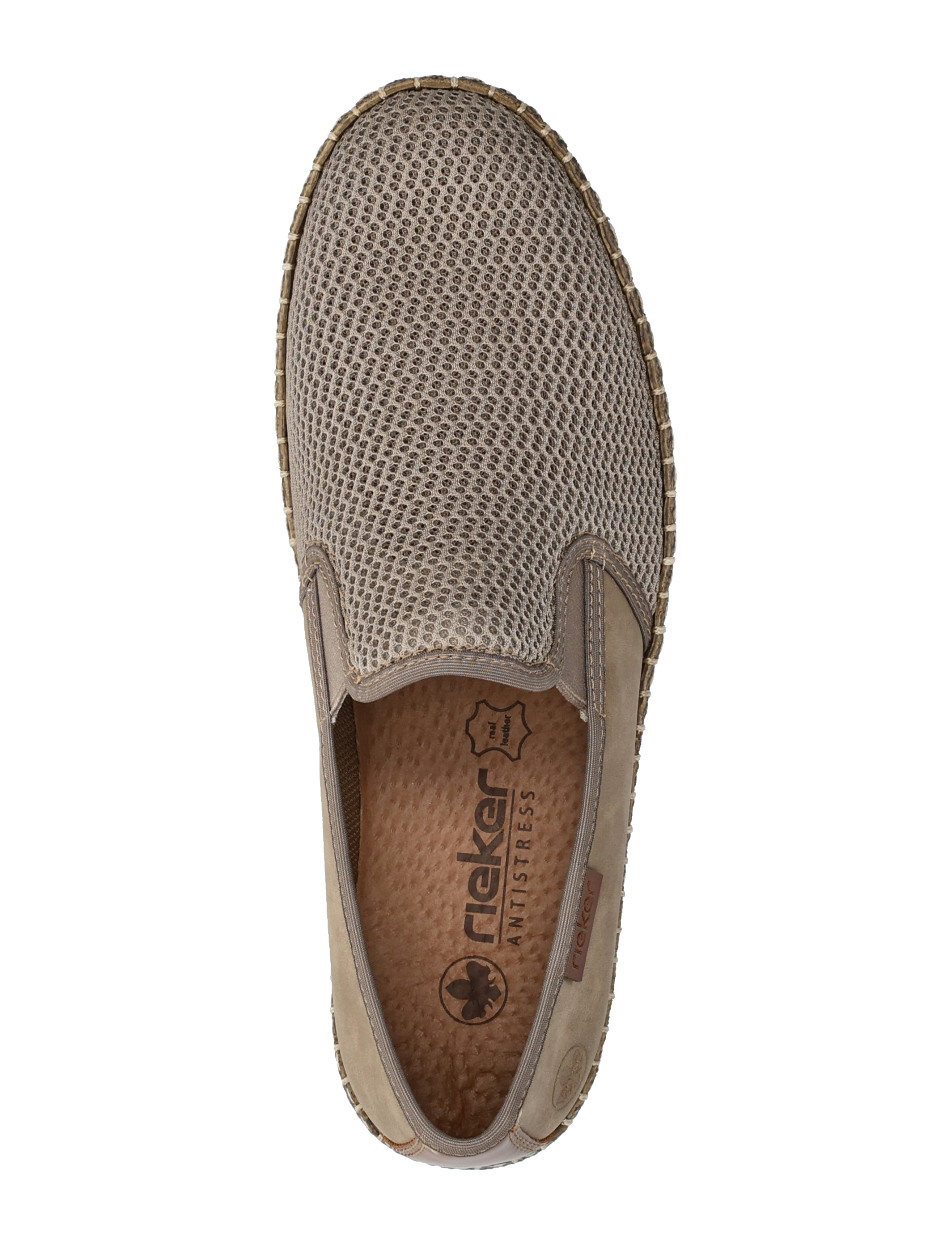 Rieker - B5265-65 - slip-on tossud - beige - 3