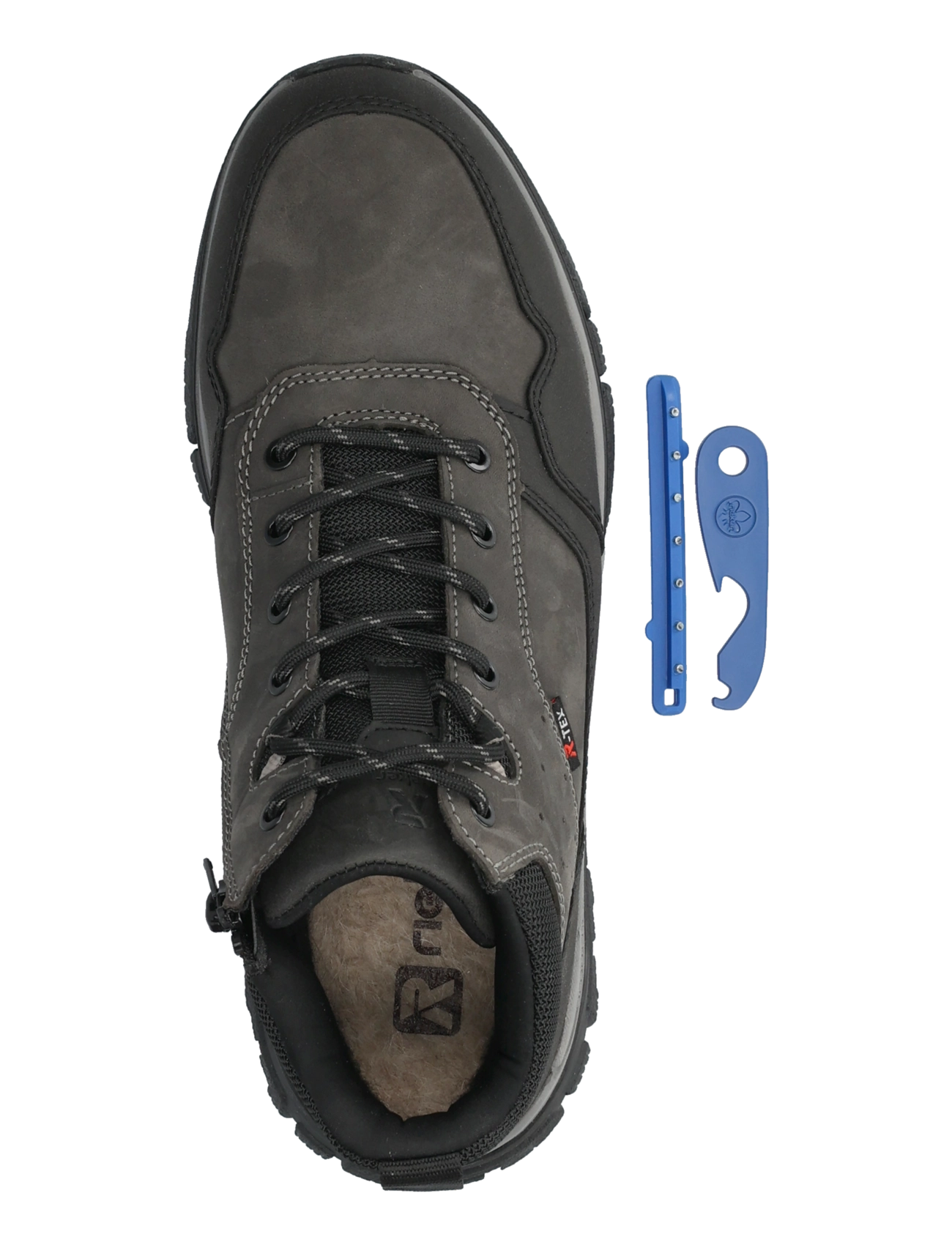 Rieker - B9502-42 - kängor med snörning - grey - 3